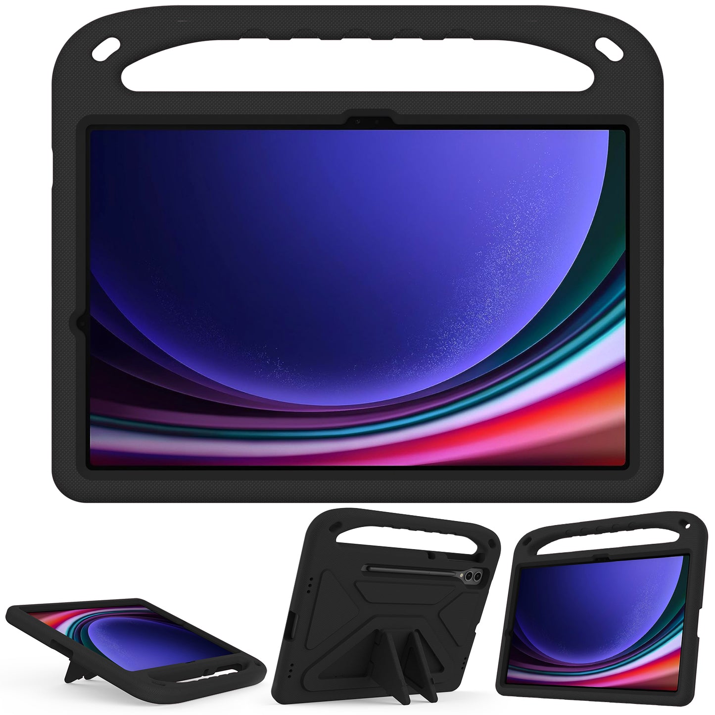 EVA Tablet Case for Samsung Galaxy Tab S7+ / S8+ / S9+ , Kids Friendly Hand Grip Kickstand Cover