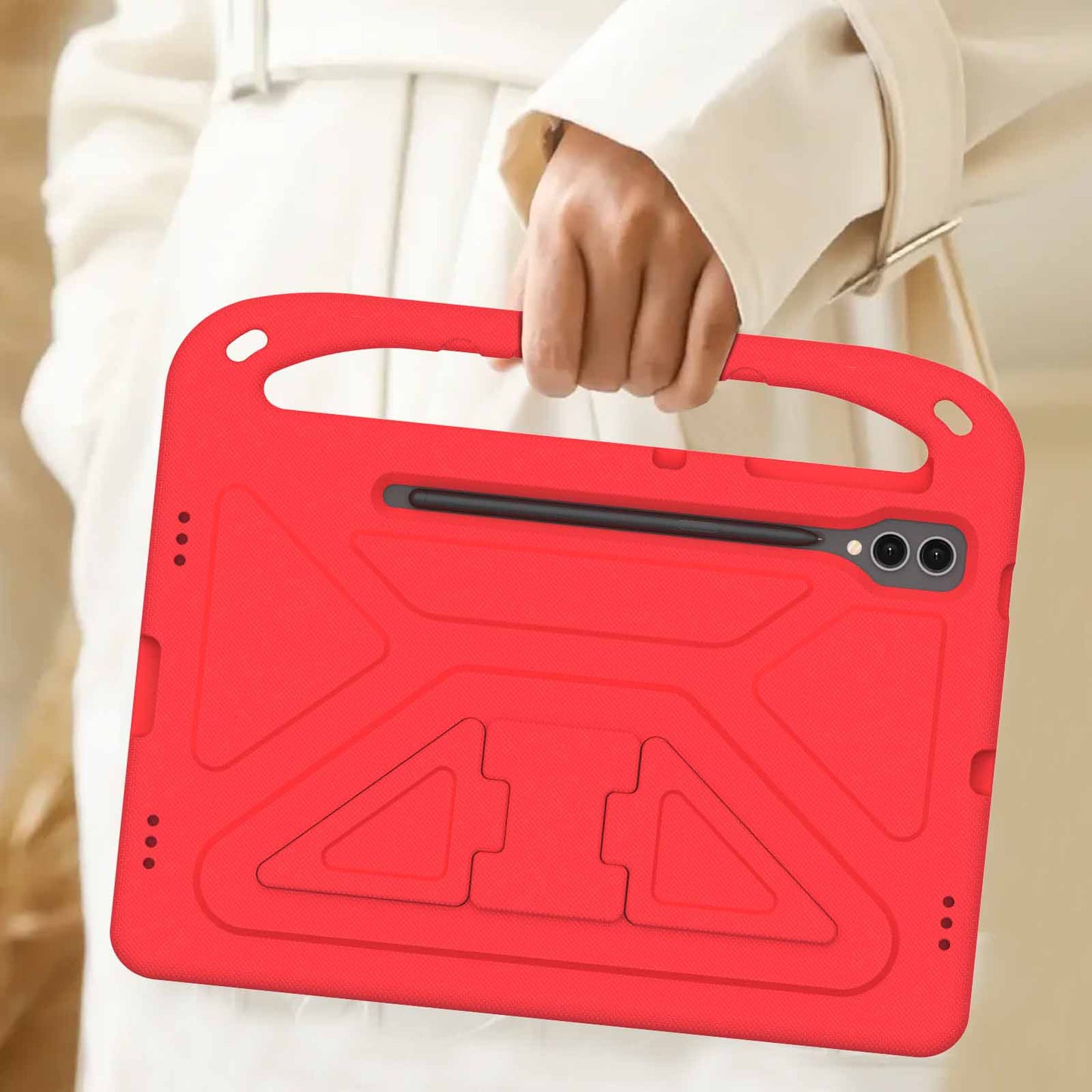 EVA Tablet Case for Samsung Galaxy Tab S7+ / S8+ / S9+ , Kids Friendly Hand Grip Kickstand Cover