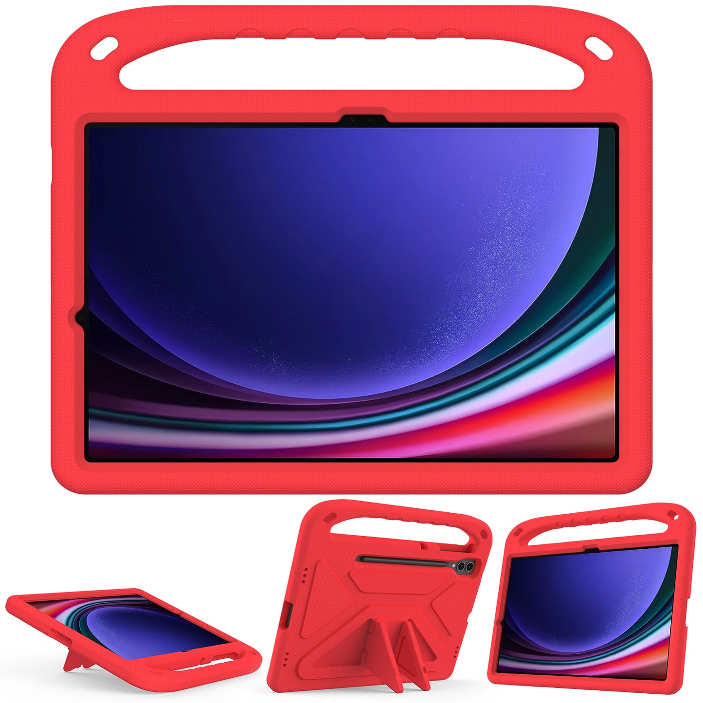 EVA Tablet Case for Samsung Galaxy Tab S7+ / S8+ / S9+ , Kids Friendly Hand Grip Kickstand Cover