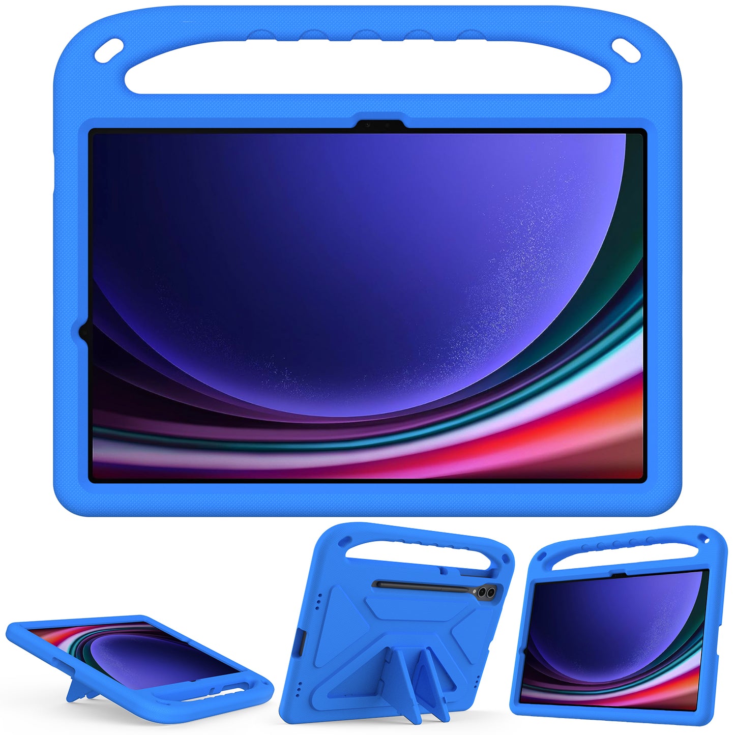 EVA Tablet Case for Samsung Galaxy Tab S7+ / S8+ / S9+ , Kids Friendly Hand Grip Kickstand Cover