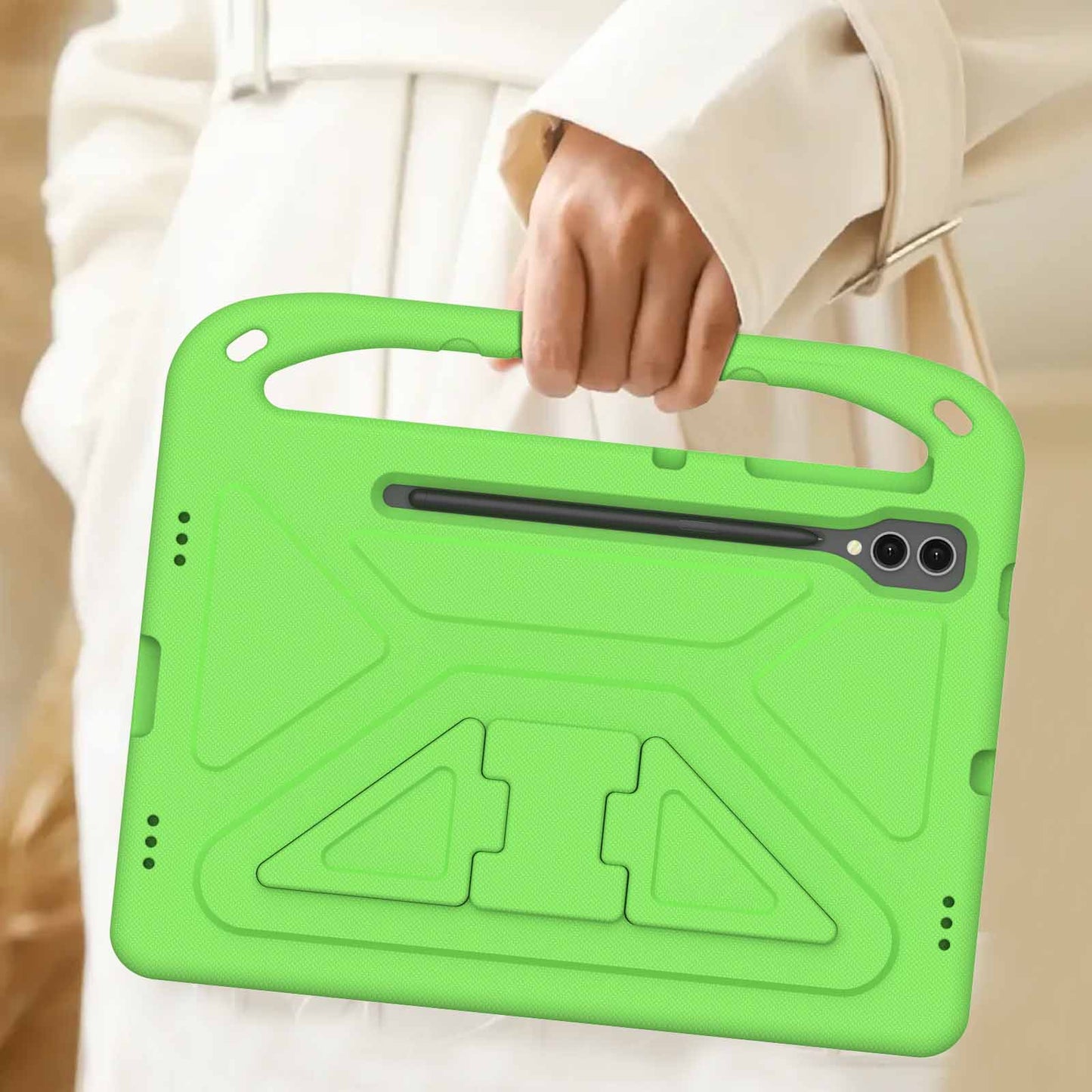 EVA Tablet Case for Samsung Galaxy Tab S7+ / S8+ / S9+ , Kids Friendly Hand Grip Kickstand Cover