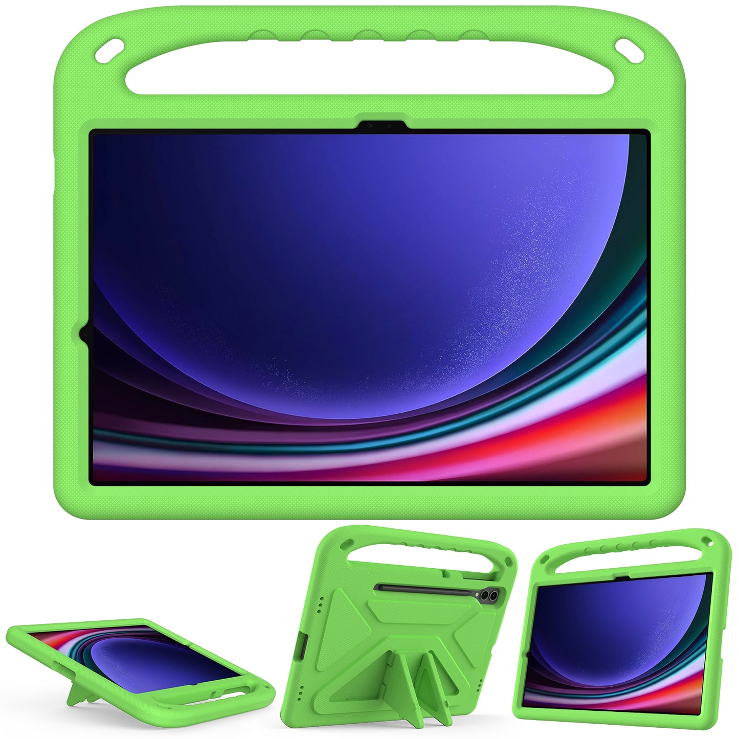 EVA Tablet Case for Samsung Galaxy Tab S7+ / S8+ / S9+ , Kids Friendly Hand Grip Kickstand Cover