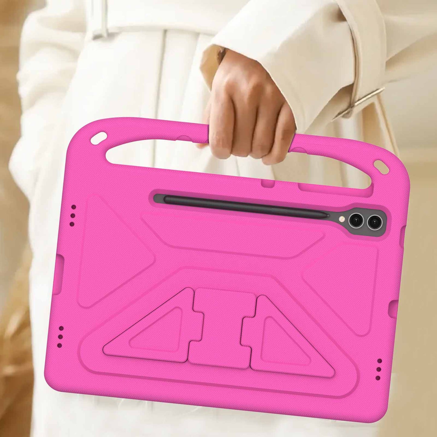 EVA Tablet Case for Samsung Galaxy Tab S7+ / S8+ / S9+ , Kids Friendly Hand Grip Kickstand Cover