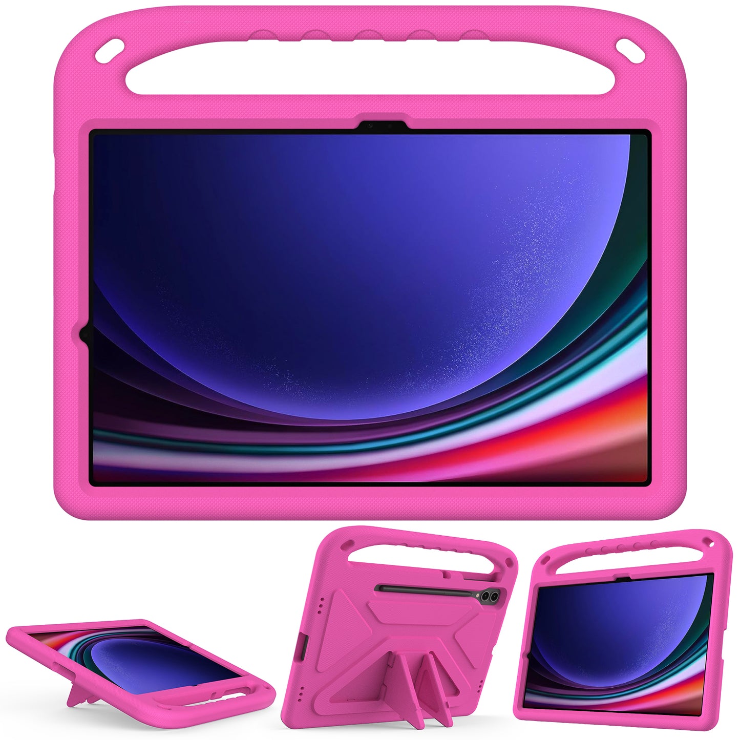 EVA Tablet Case for Samsung Galaxy Tab S7+ / S8+ / S9+ , Kids Friendly Hand Grip Kickstand Cover