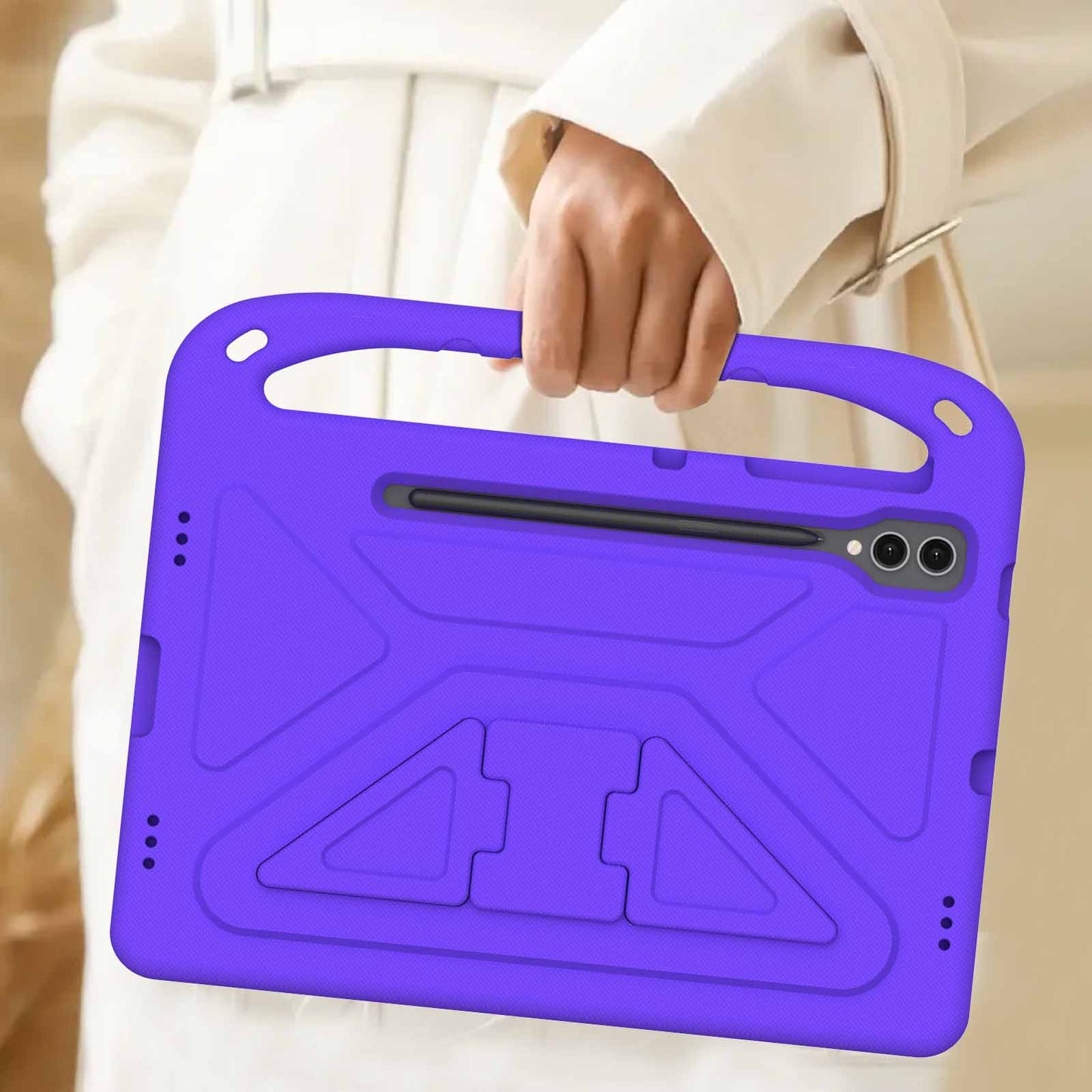 EVA Tablet Case for Samsung Galaxy Tab S7+ / S8+ / S9+ , Kids Friendly Hand Grip Kickstand Cover