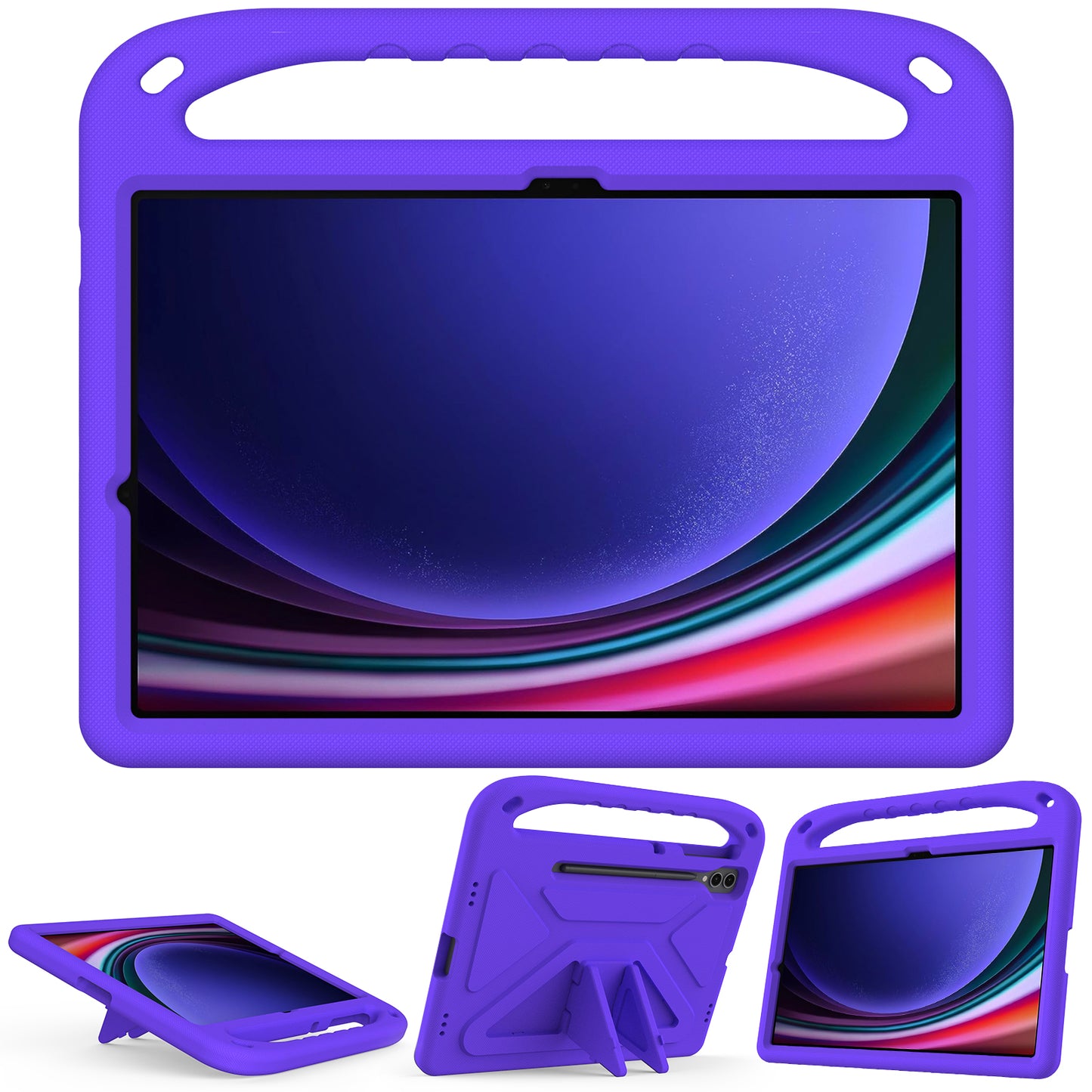 EVA Tablet Case for Samsung Galaxy Tab S7+ / S8+ / S9+ , Kids Friendly Hand Grip Kickstand Cover