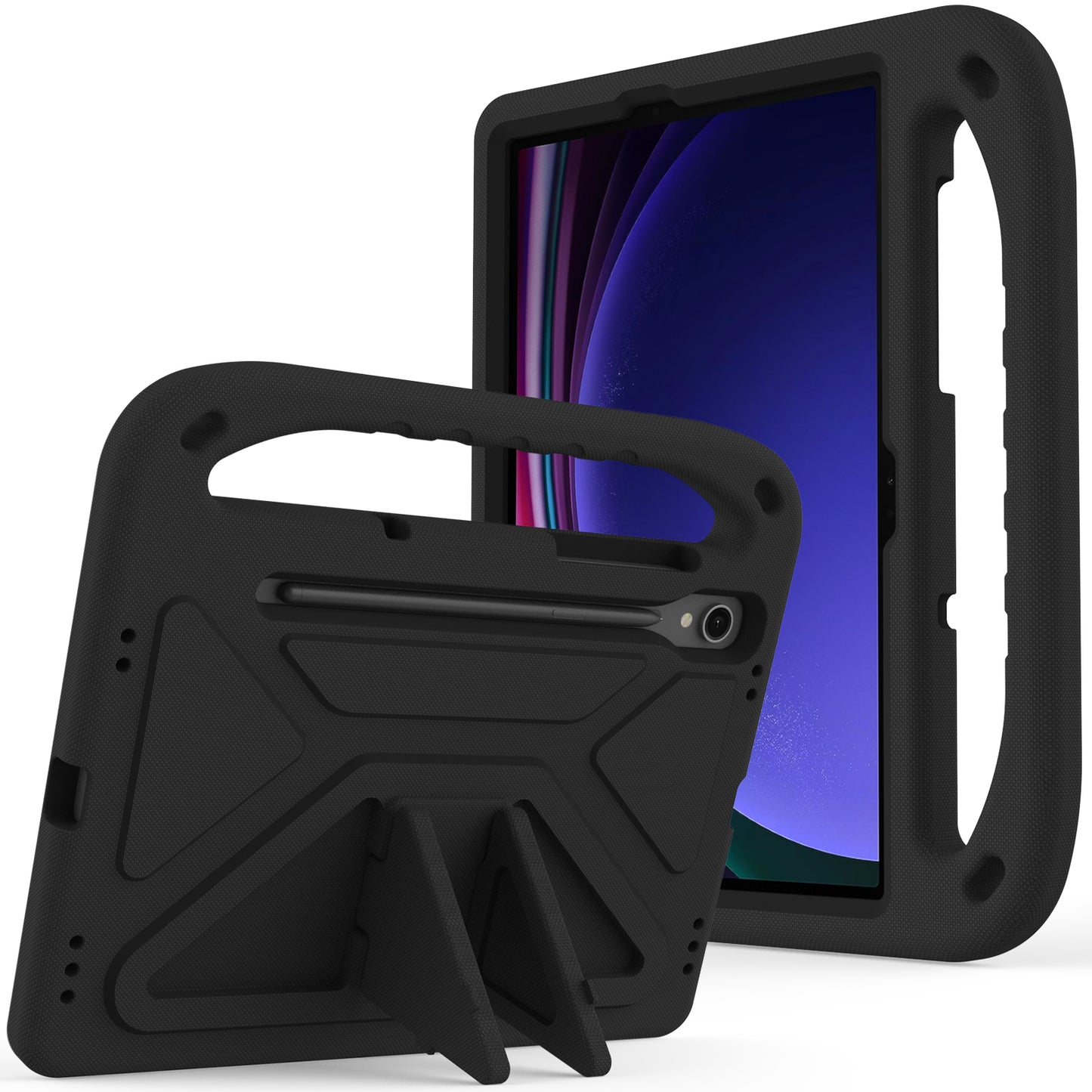 Handle EVA Case for Samsung Galaxy Tab S7 / S8 / S9 , Shockproof Kickstand Tablet Cover