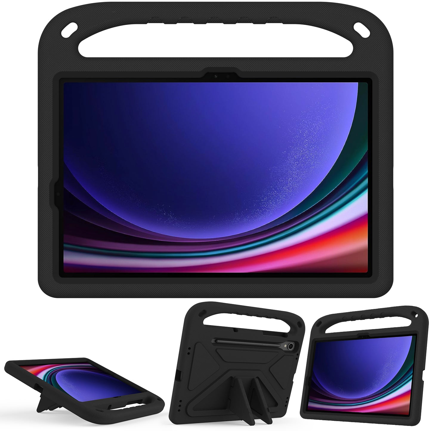 Handle EVA Case for Samsung Galaxy Tab S7 / S8 / S9 , Shockproof Kickstand Tablet Cover