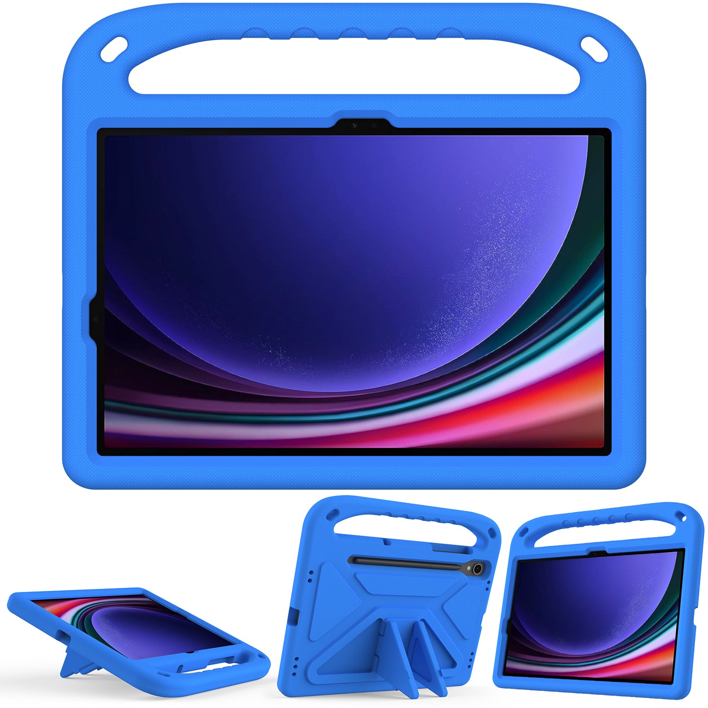 Handle EVA Case for Samsung Galaxy Tab S7 / S8 / S9 , Shockproof Kickstand Tablet Cover