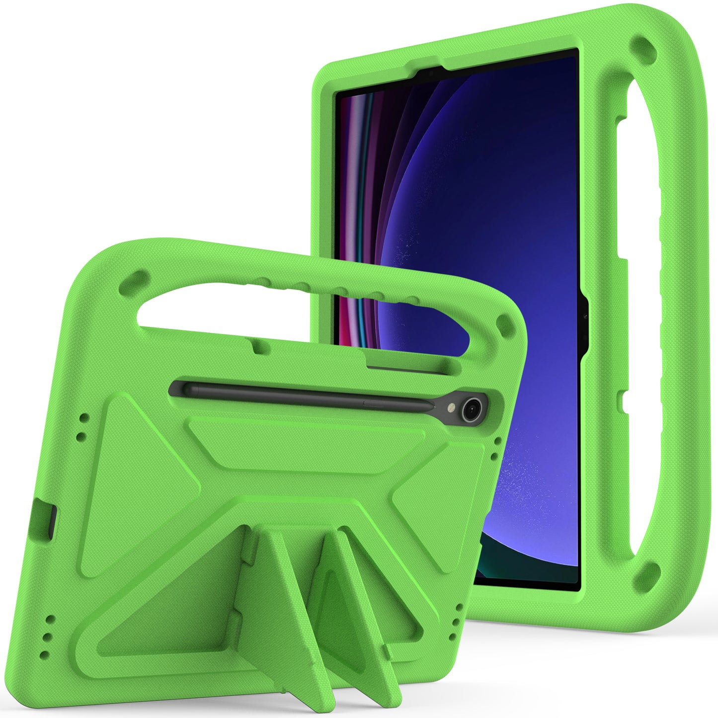Handle EVA Case for Samsung Galaxy Tab S7 / S8 / S9 , Shockproof Kickstand Tablet Cover