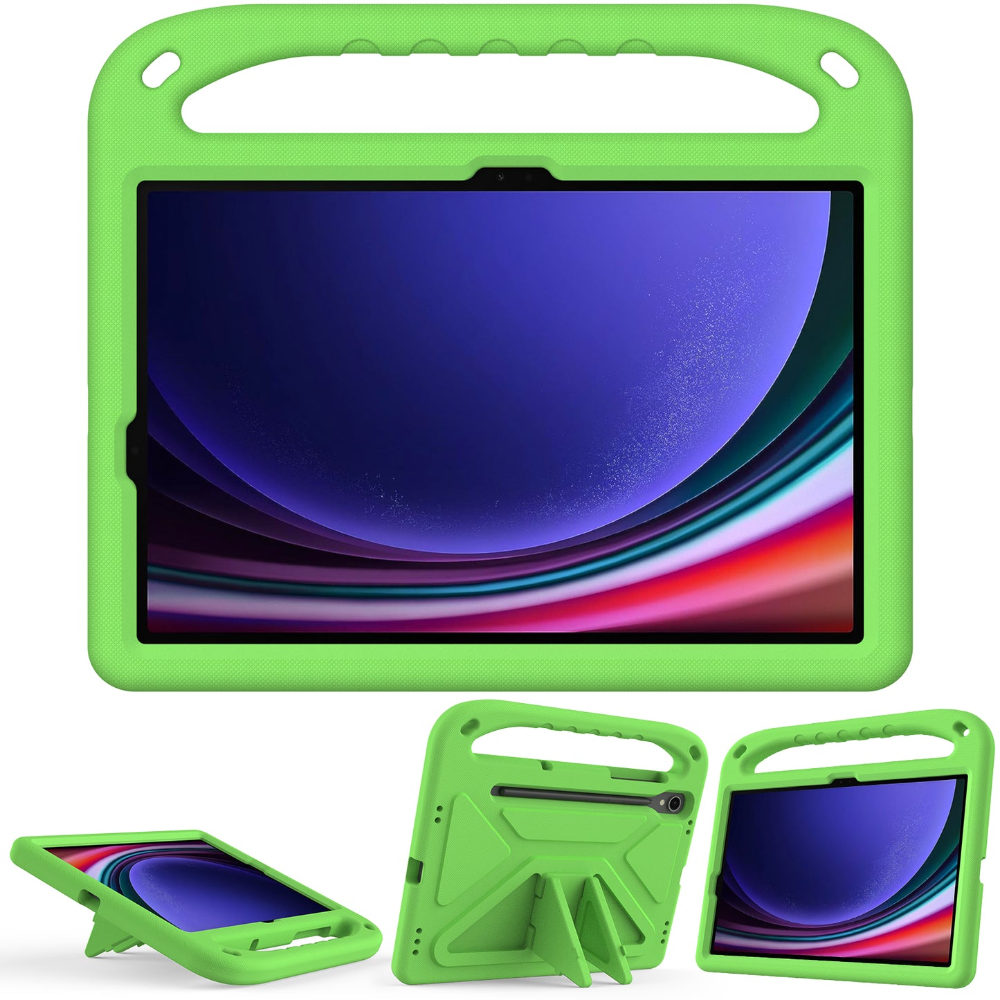 Handle EVA Case for Samsung Galaxy Tab S7 / S8 / S9 , Shockproof Kickstand Tablet Cover