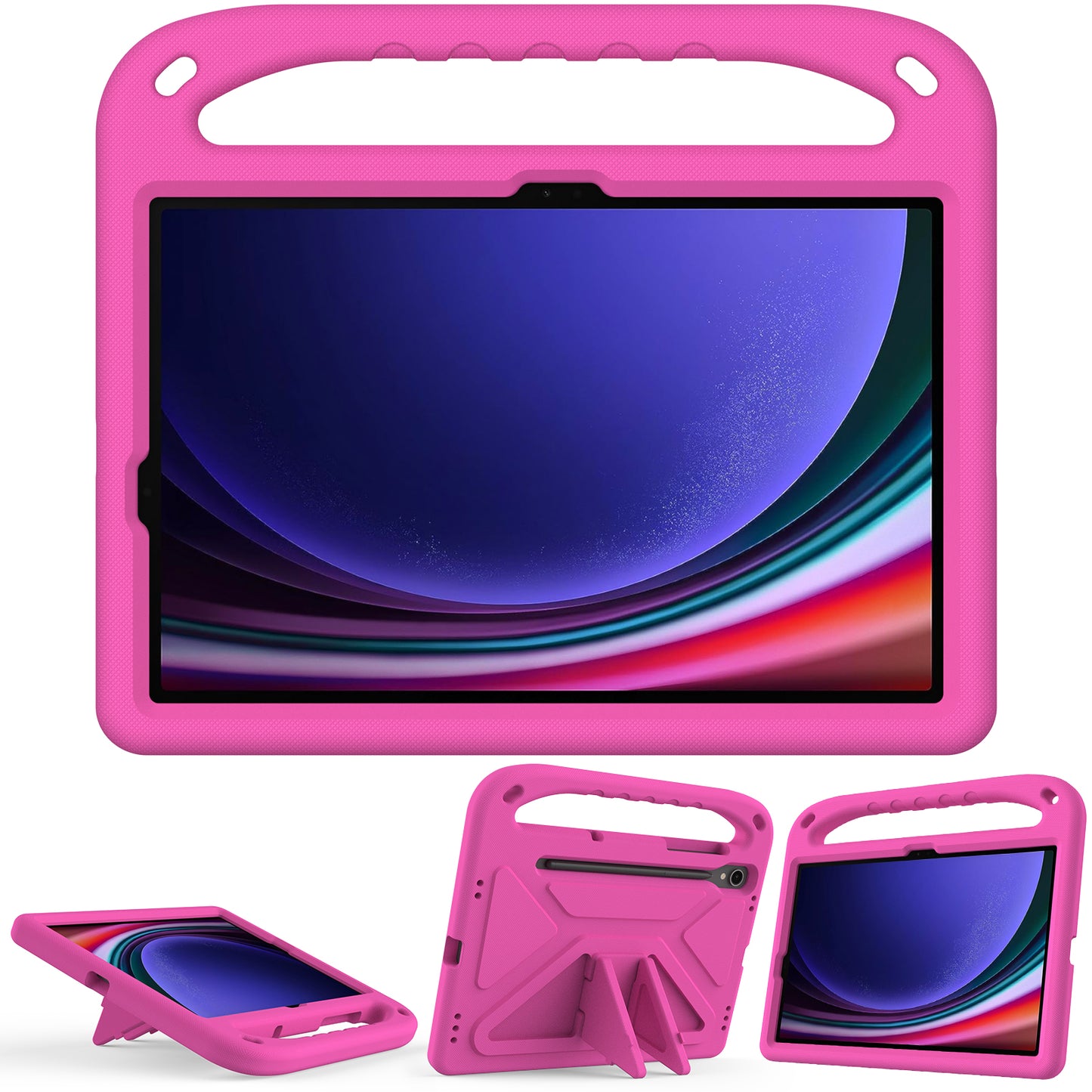 Handle EVA Case for Samsung Galaxy Tab S7 / S8 / S9 , Shockproof Kickstand Tablet Cover