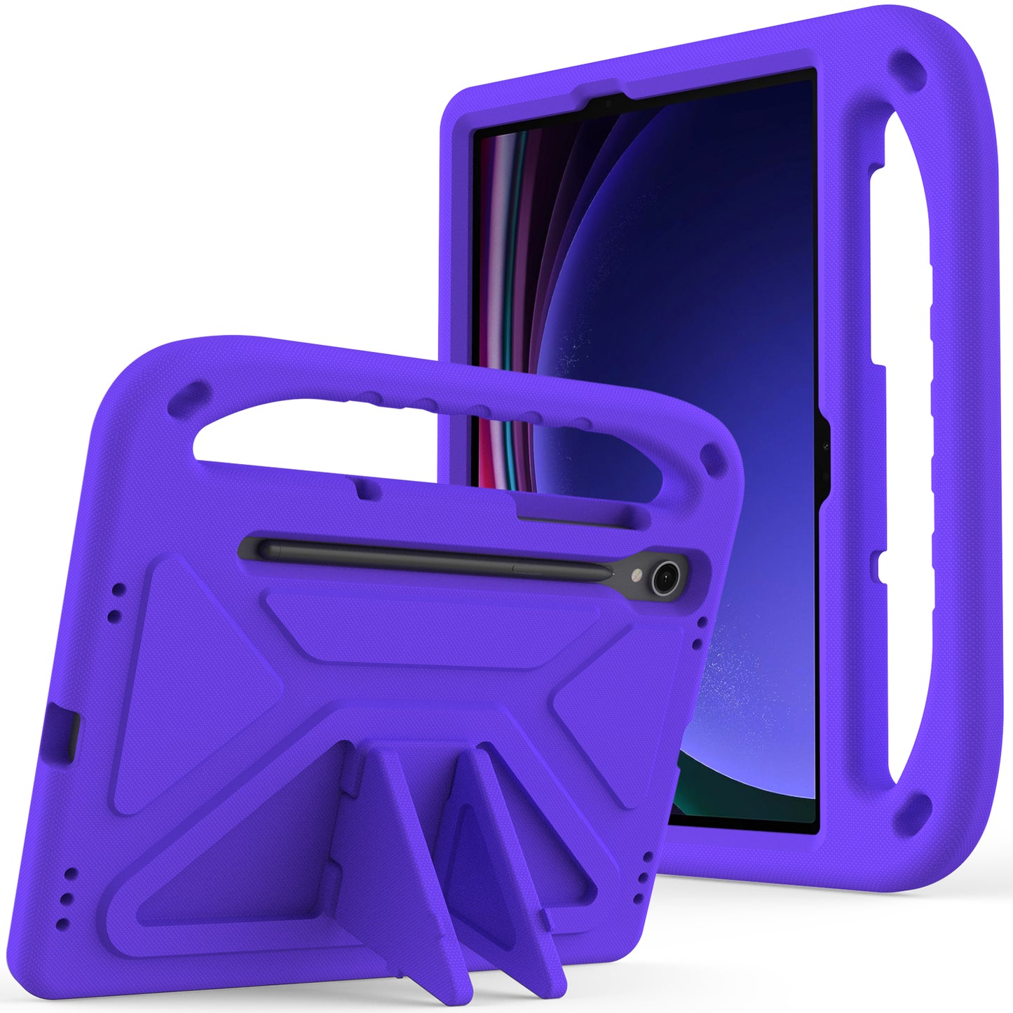 Handle EVA Case for Samsung Galaxy Tab S7 / S8 / S9 , Shockproof Kickstand Tablet Cover