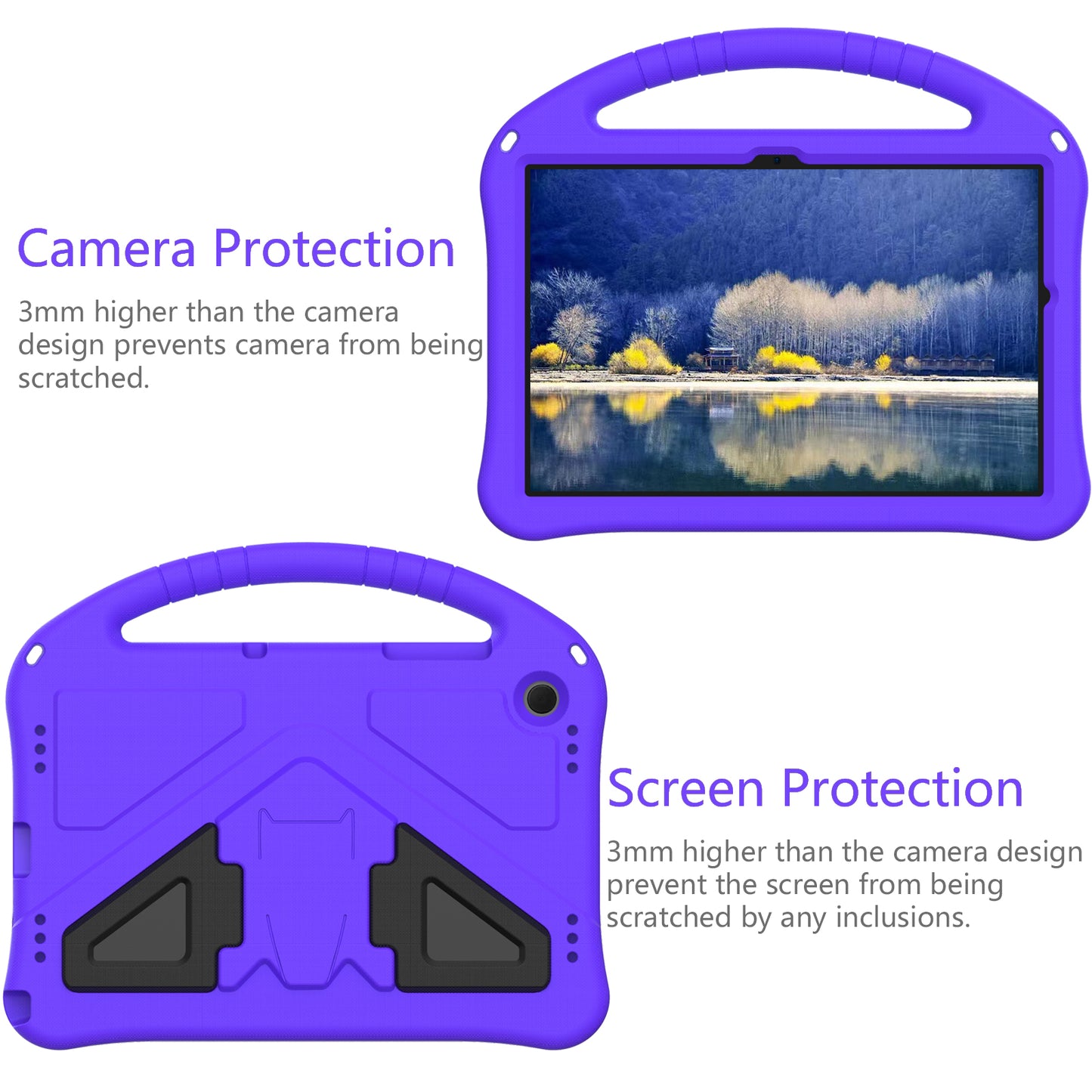 EVA Rugged Shockproof Cover for Samsung Galaxy Tab A9+ , Protective Handle Kickstand Tablet Case