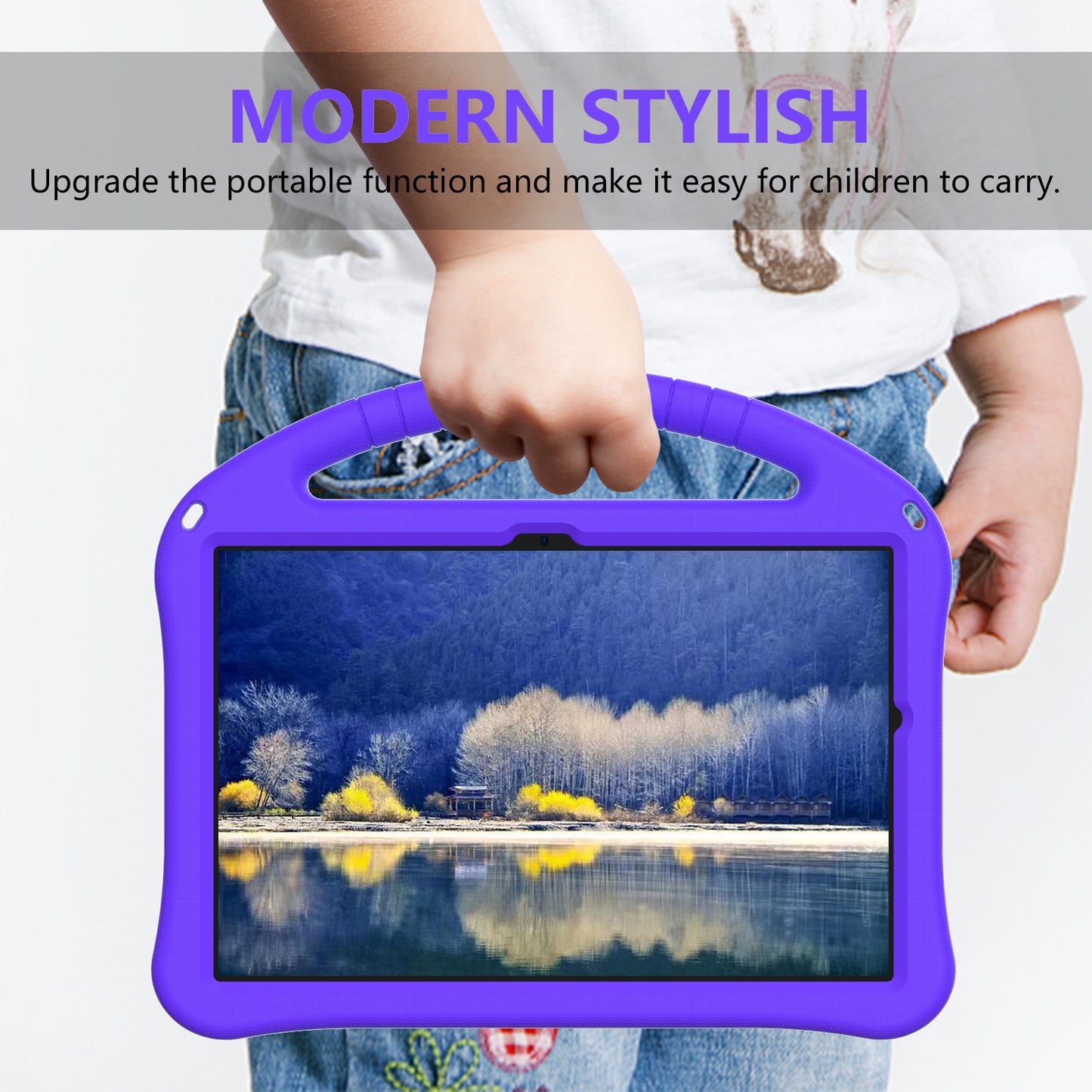 EVA Rugged Shockproof Cover for Samsung Galaxy Tab A9+ , Protective Handle Kickstand Tablet Case