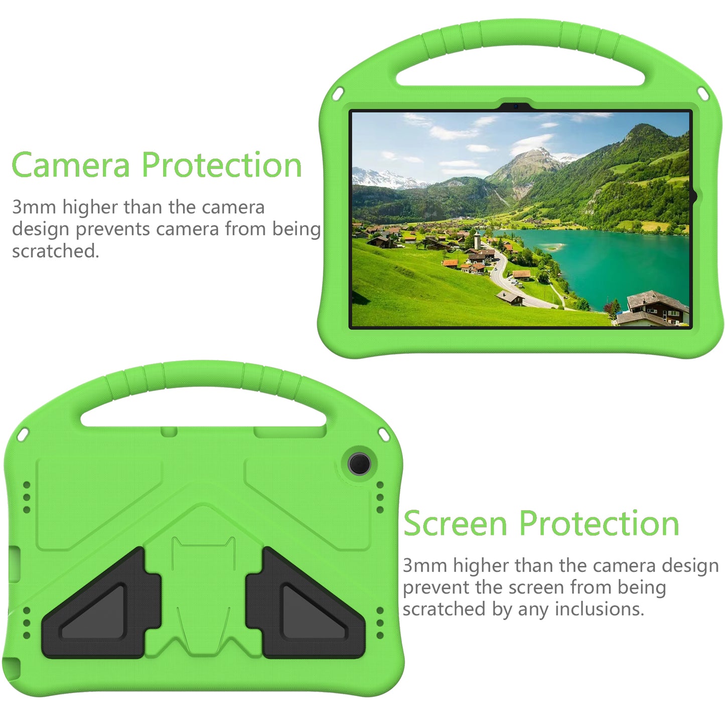 EVA Rugged Shockproof Cover for Samsung Galaxy Tab A9+ , Protective Handle Kickstand Tablet Case
