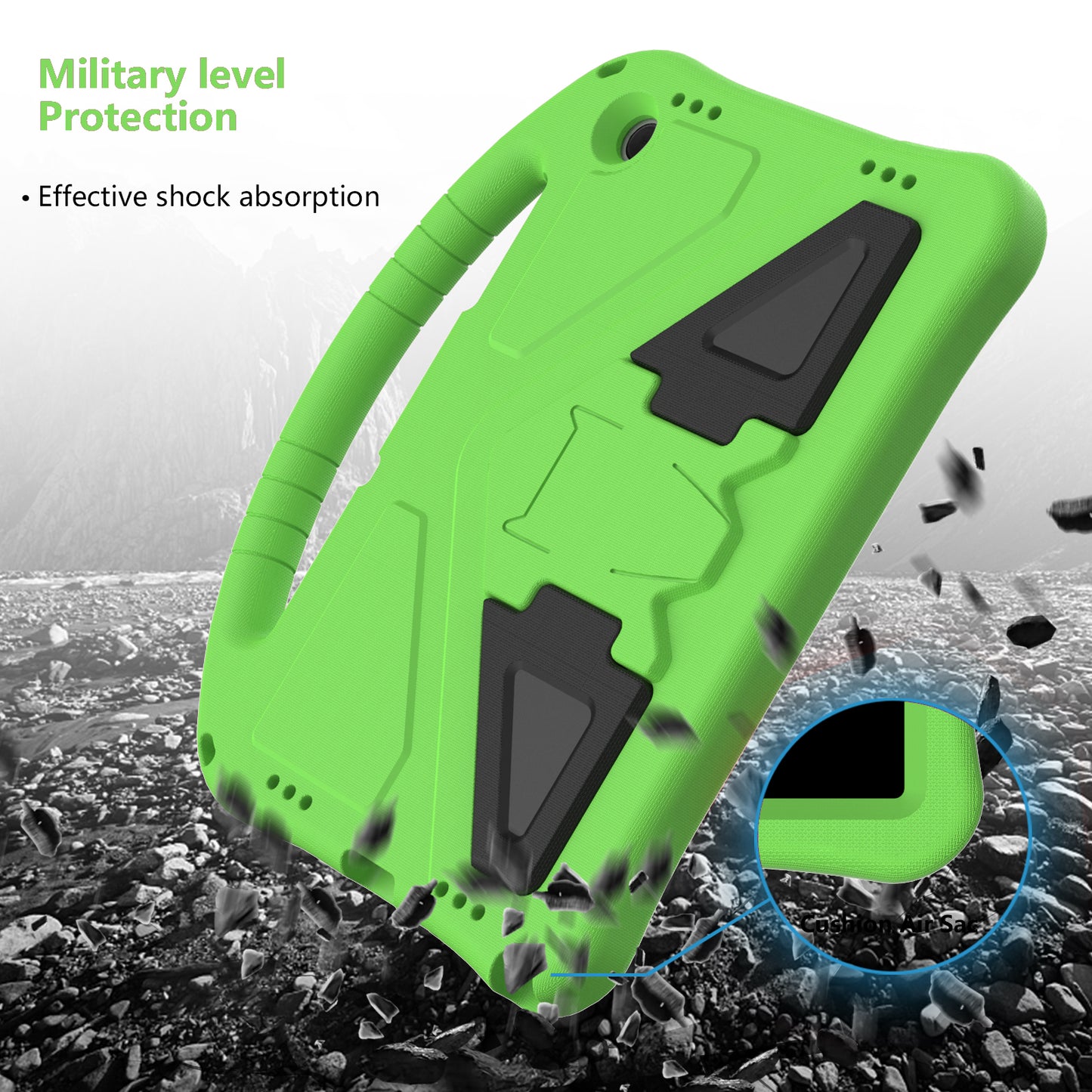 EVA Rugged Shockproof Cover for Samsung Galaxy Tab A9+ , Protective Handle Kickstand Tablet Case