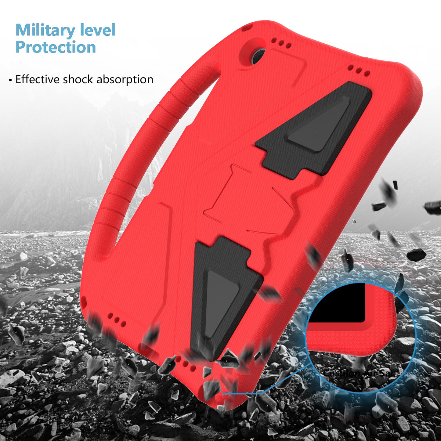 EVA Rugged Shockproof Cover for Samsung Galaxy Tab A9+ , Protective Handle Kickstand Tablet Case