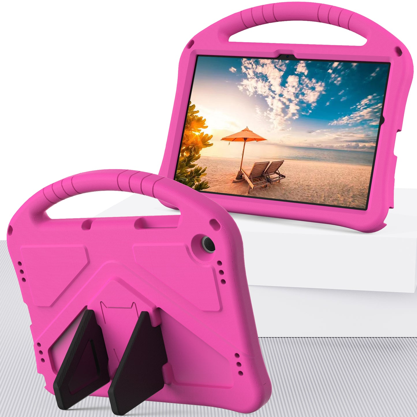 EVA Rugged Shockproof Cover for Samsung Galaxy Tab A9+ , Protective Handle Kickstand Tablet Case