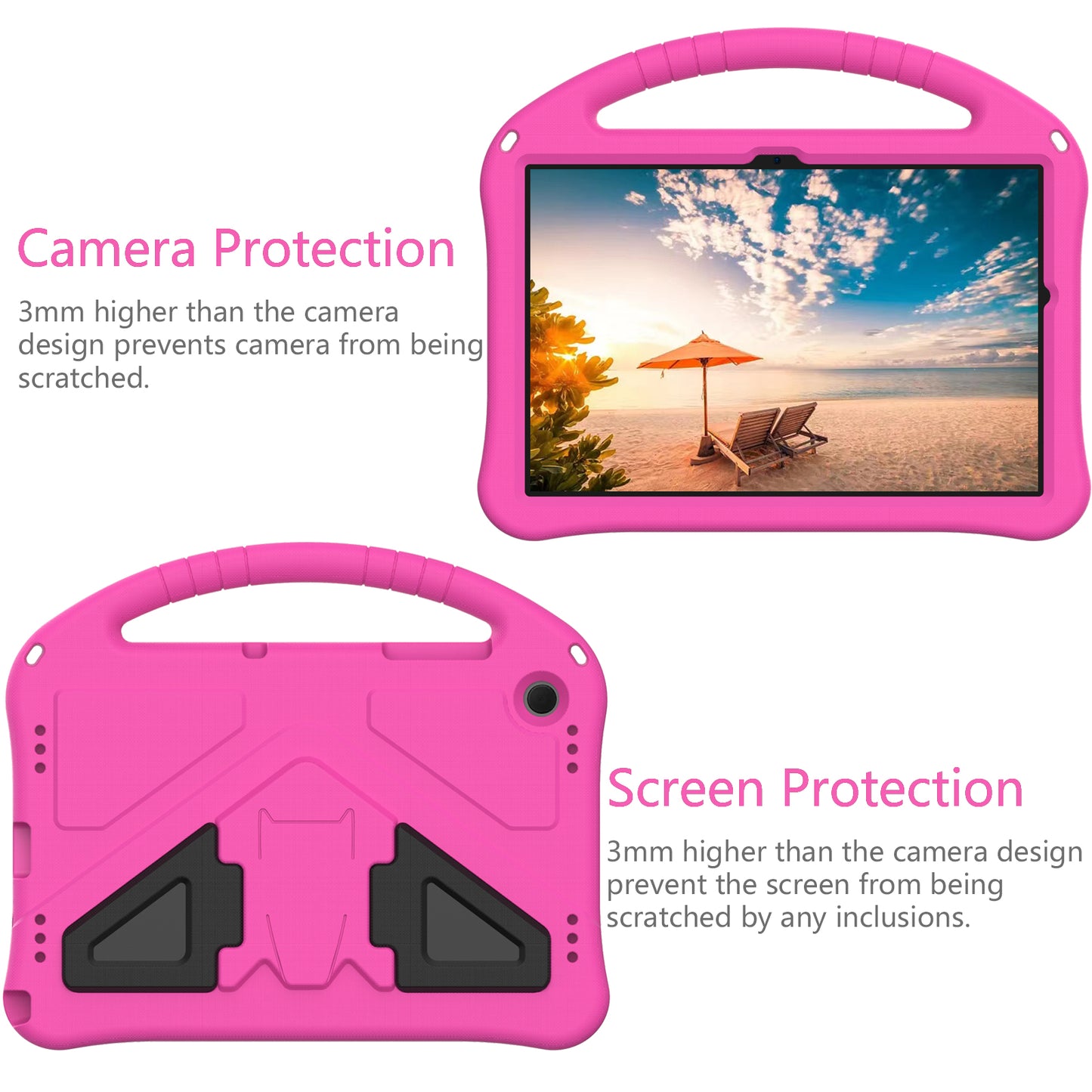 EVA Rugged Shockproof Cover for Samsung Galaxy Tab A9+ , Protective Handle Kickstand Tablet Case