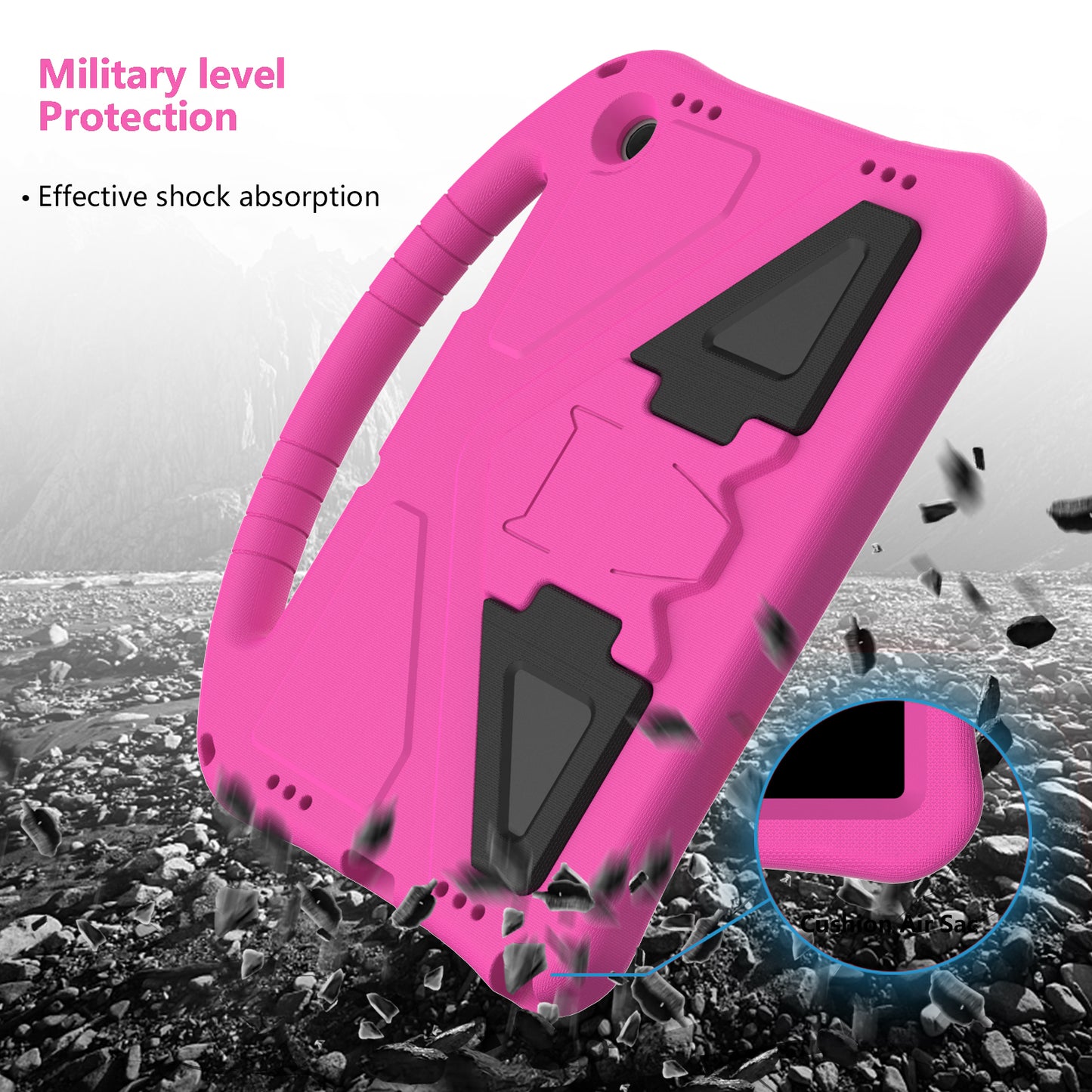 EVA Rugged Shockproof Cover for Samsung Galaxy Tab A9+ , Protective Handle Kickstand Tablet Case