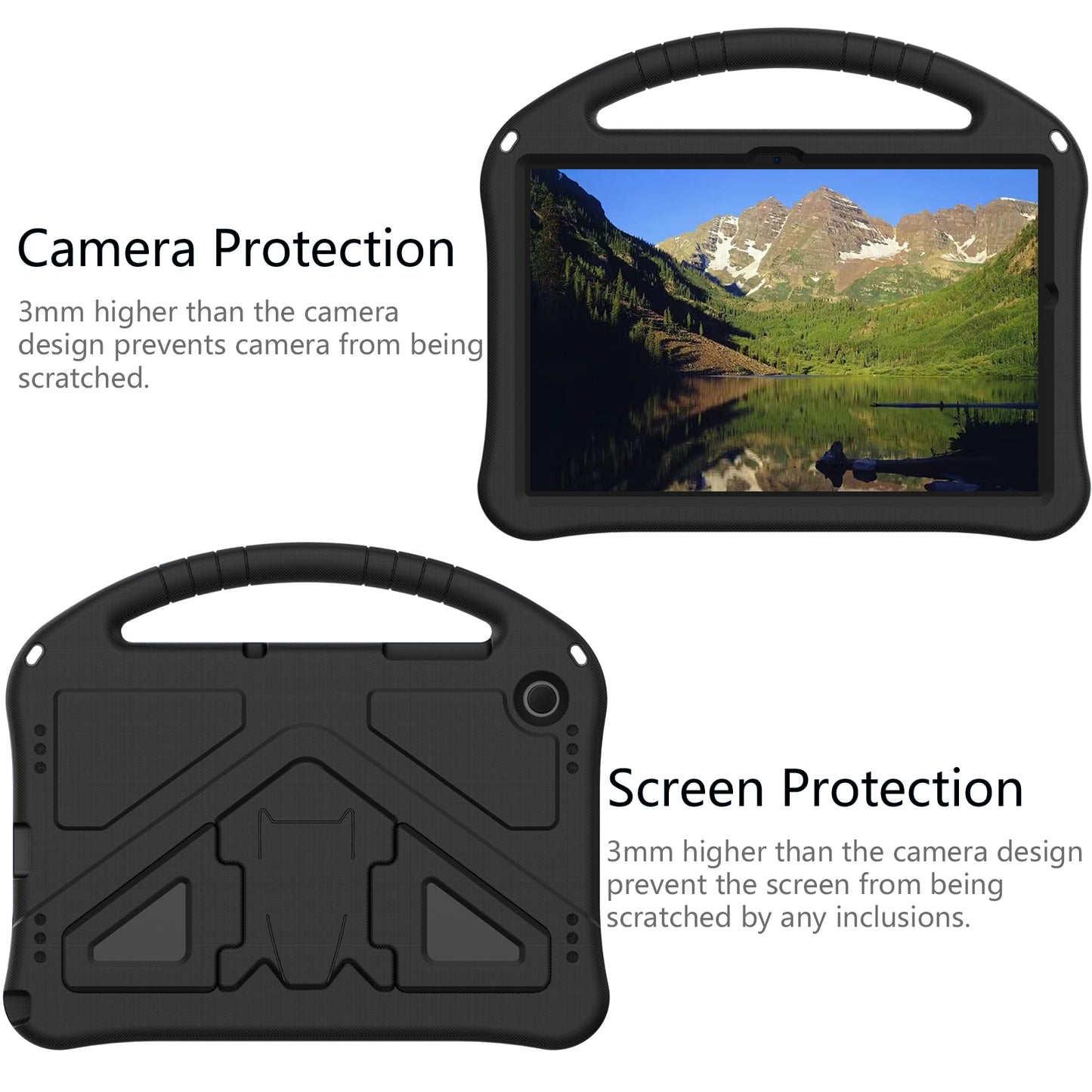 EVA Rugged Shockproof Cover for Samsung Galaxy Tab A9+ , Protective Handle Kickstand Tablet Case