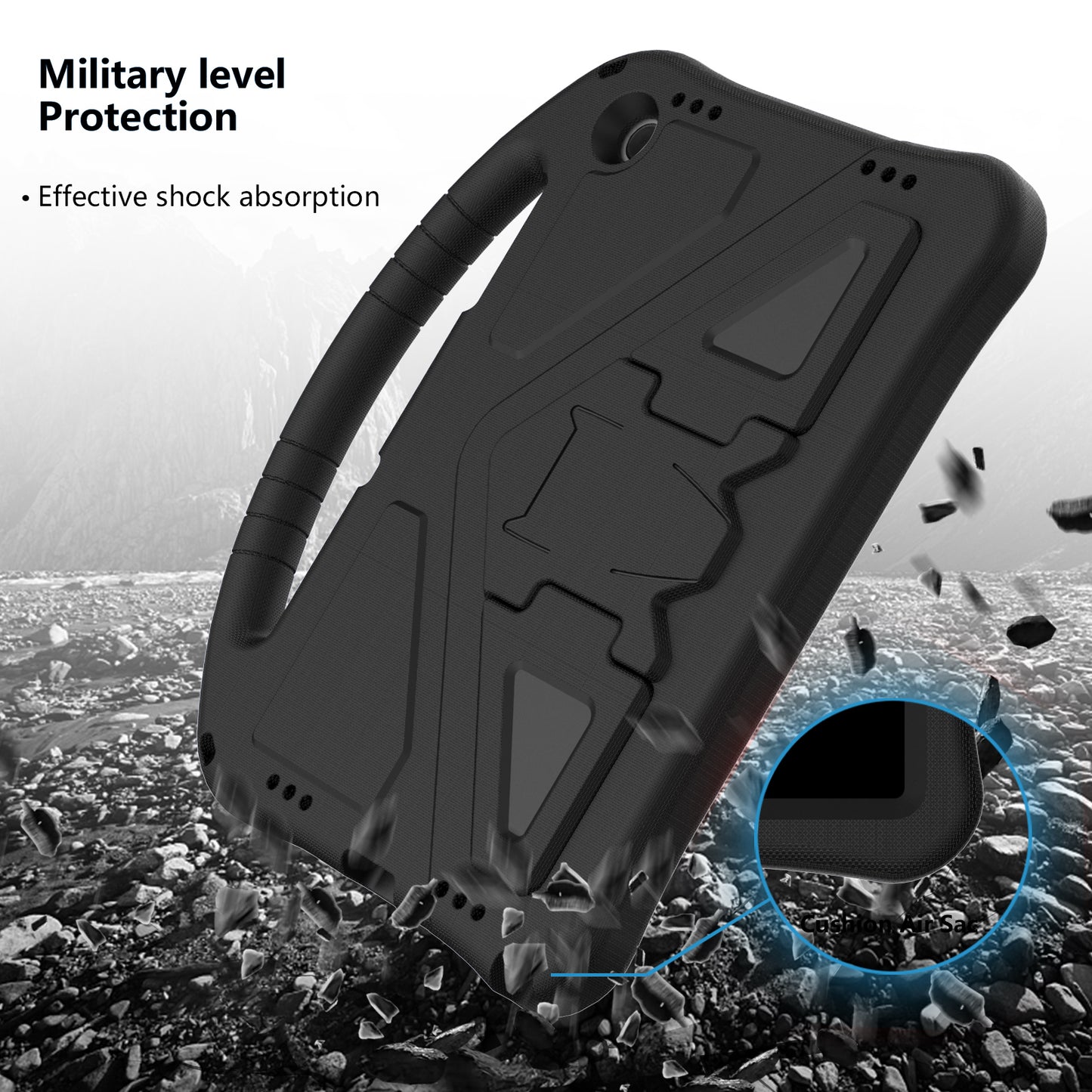 EVA Rugged Shockproof Cover for Samsung Galaxy Tab A9+ , Protective Handle Kickstand Tablet Case