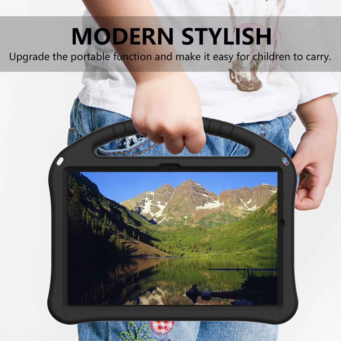 EVA Rugged Shockproof Cover for Samsung Galaxy Tab A9+ , Protective Handle Kickstand Tablet Case