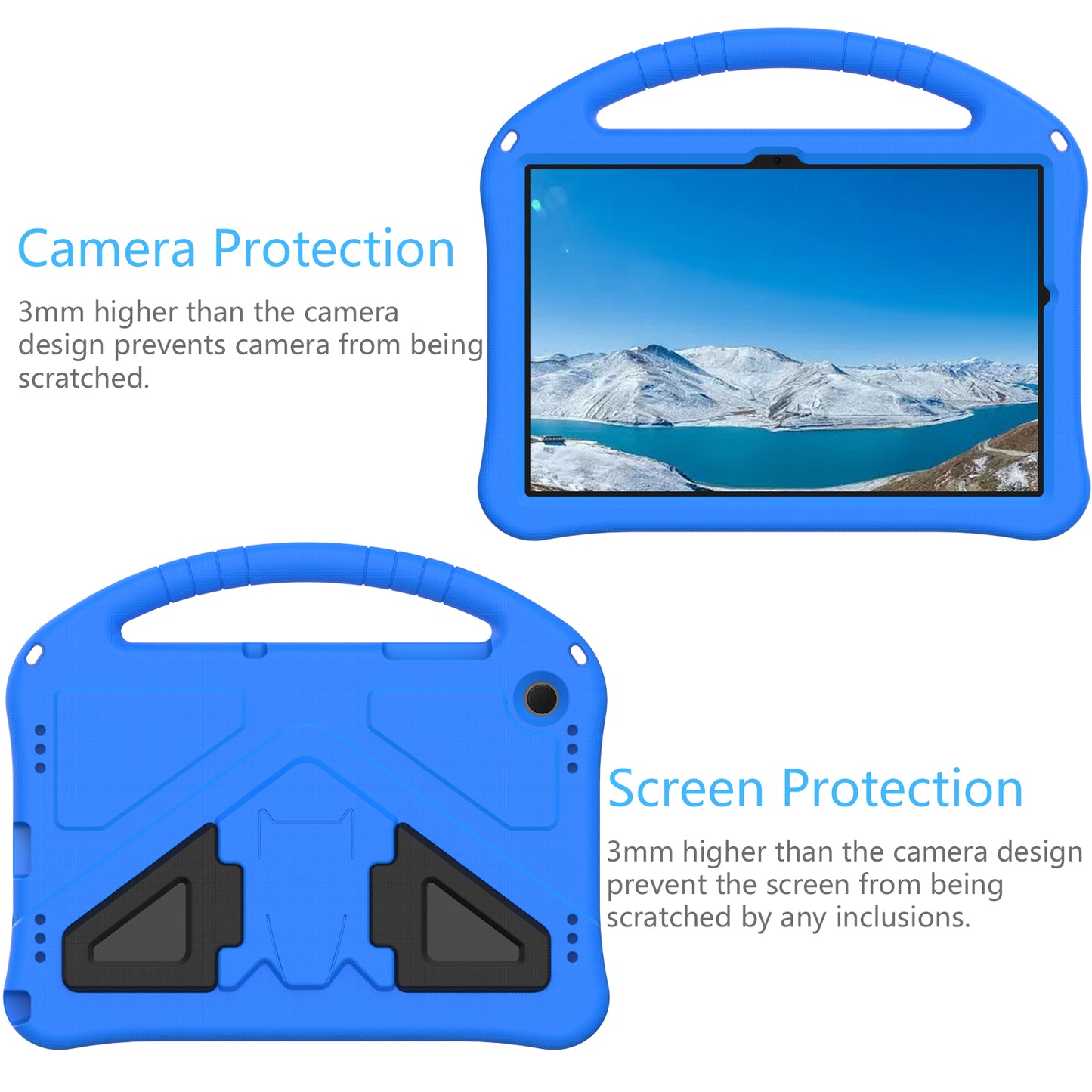 EVA Rugged Shockproof Cover for Samsung Galaxy Tab A9+ , Protective Handle Kickstand Tablet Case