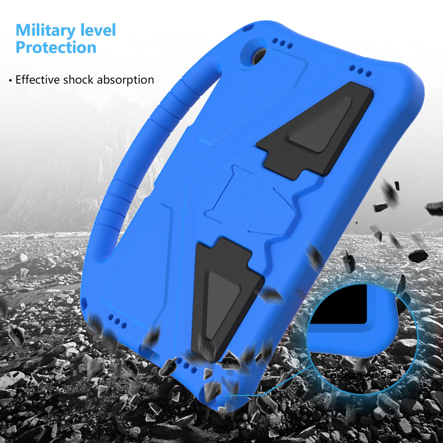 EVA Rugged Shockproof Cover for Samsung Galaxy Tab A9+ , Protective Handle Kickstand Tablet Case