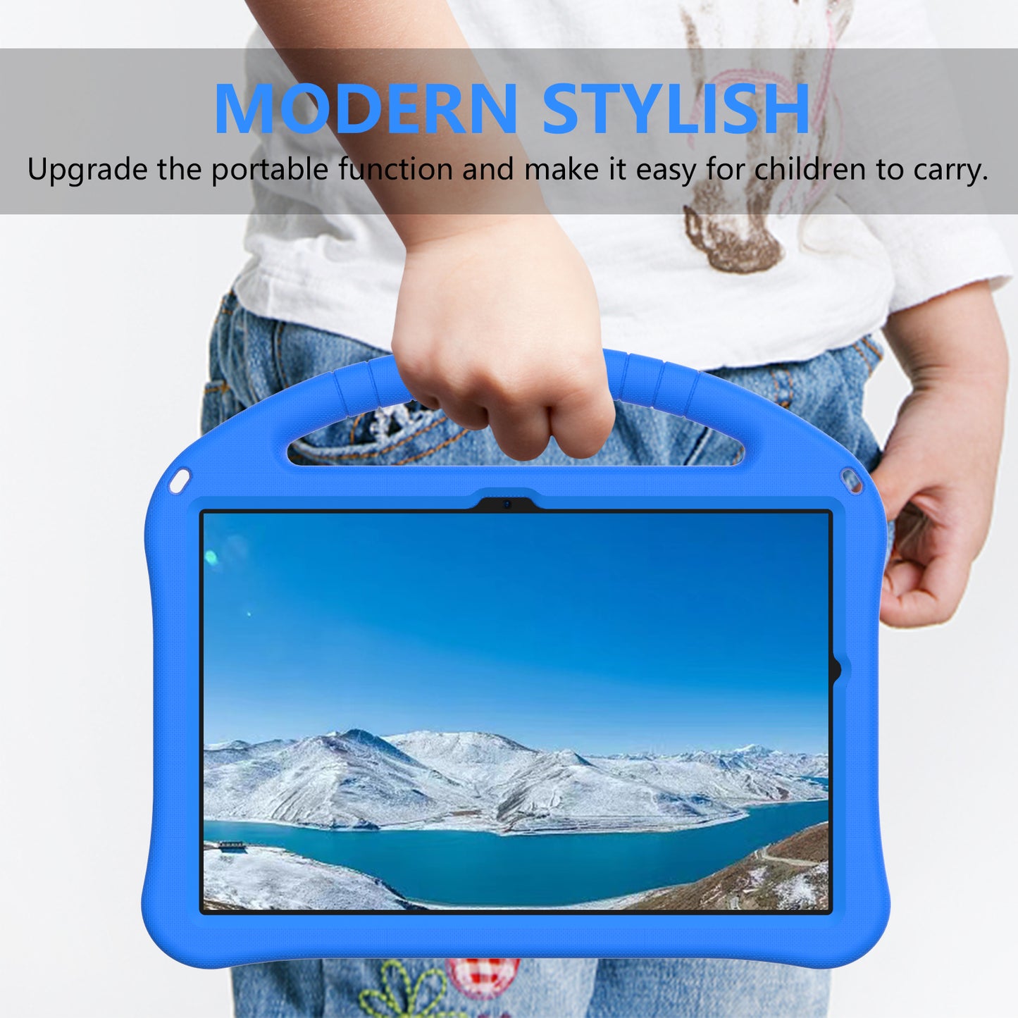 EVA Rugged Shockproof Cover for Samsung Galaxy Tab A9+ , Protective Handle Kickstand Tablet Case