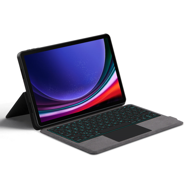 Backlight Bluetooth Keyboard Case with Touchpad for Samsung Galaxy Tab S9 Anti-Scratch Tablet Leather Cover