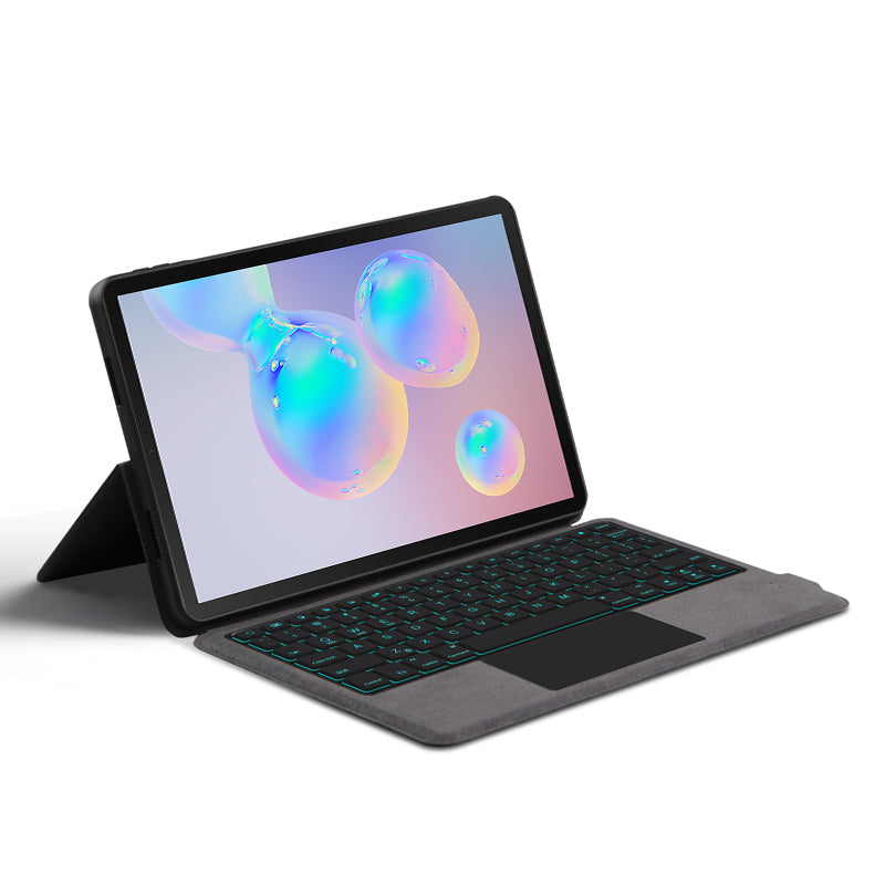 For Samsung Galaxy Tab S6 Stand Function Leather Tablet Cover Case with Backlight Bluetooth Keyboard