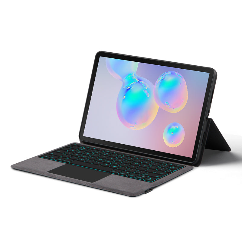 For Samsung Galaxy Tab S6 Stand Function Leather Tablet Cover Case with Backlight Bluetooth Keyboard