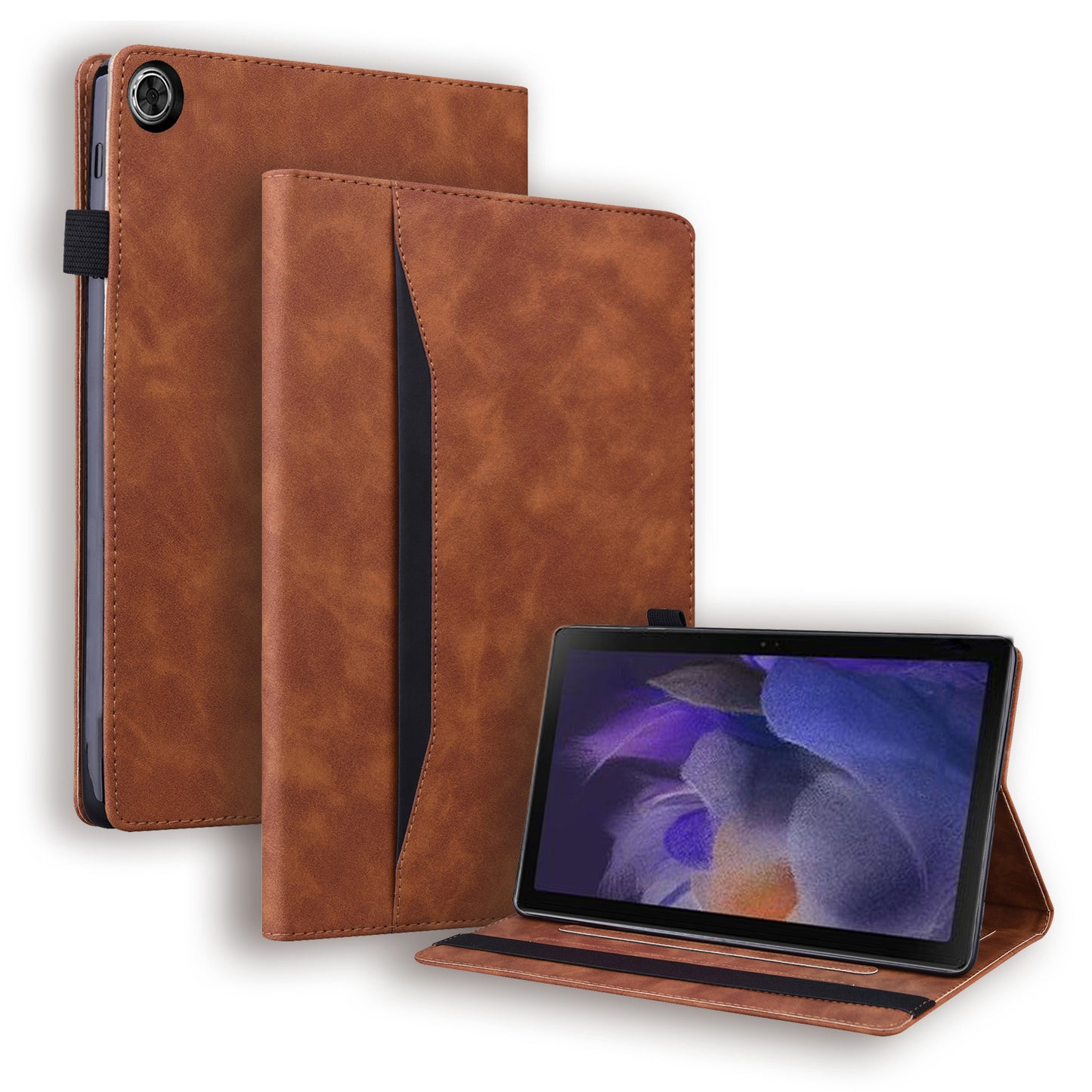 For Samsung Galaxy Tab A9 Tablet Wallet Case PU Leather Anti-drop Stand Tablet Cover