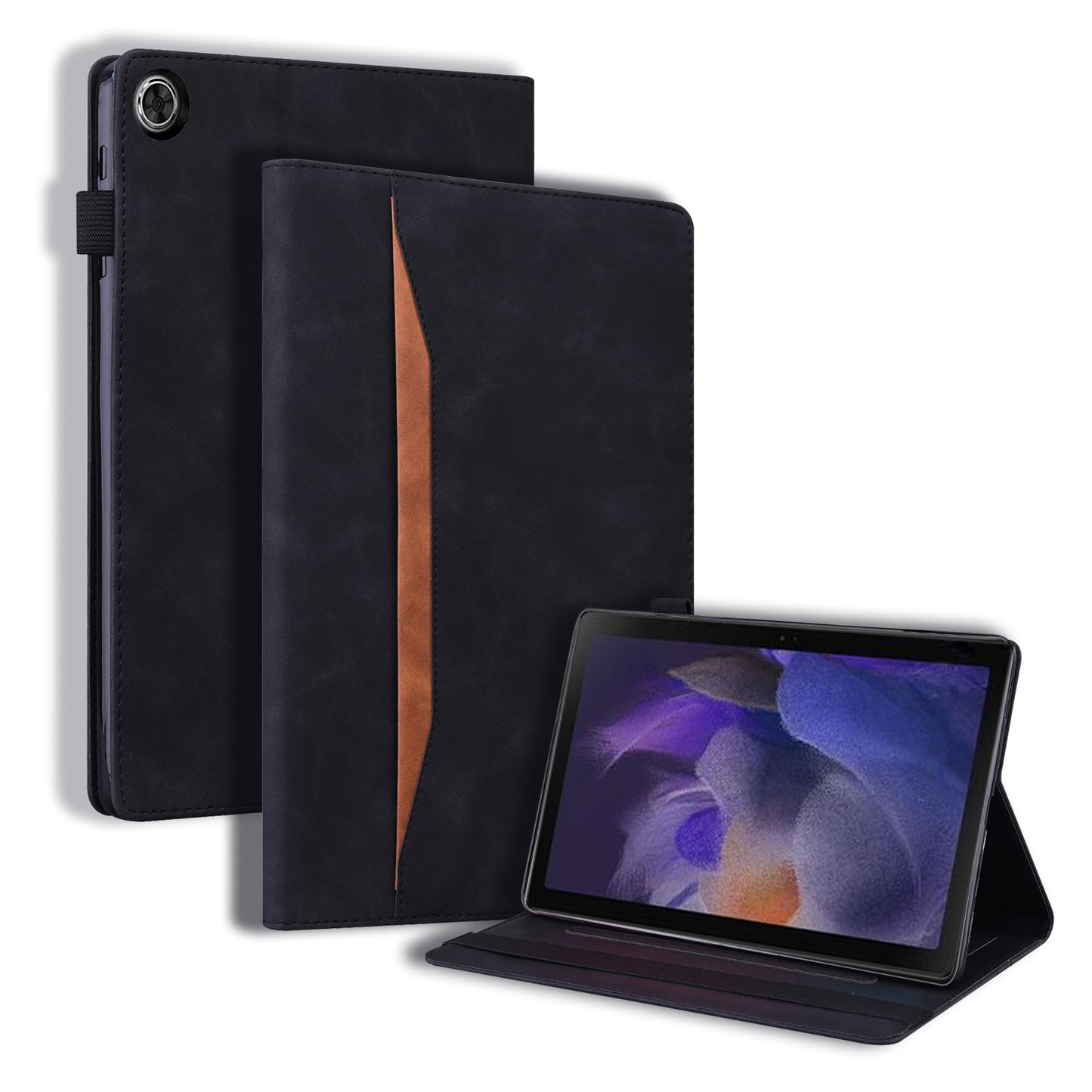 For Samsung Galaxy Tab A9 Tablet Wallet Case PU Leather Anti-drop Stand Tablet Cover
