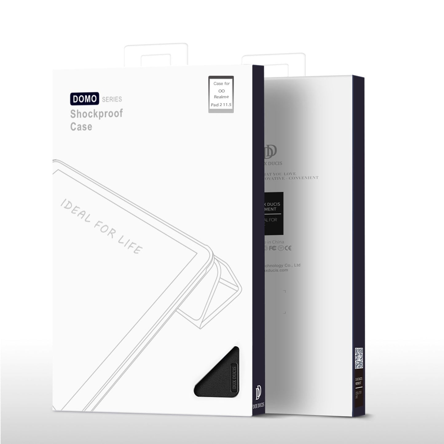 DUX DUCIS Domo Series for Realme Pad 2 PU Leather Tri-fold Stand Cover Auto Wake / Sleep Smart Tablet Case