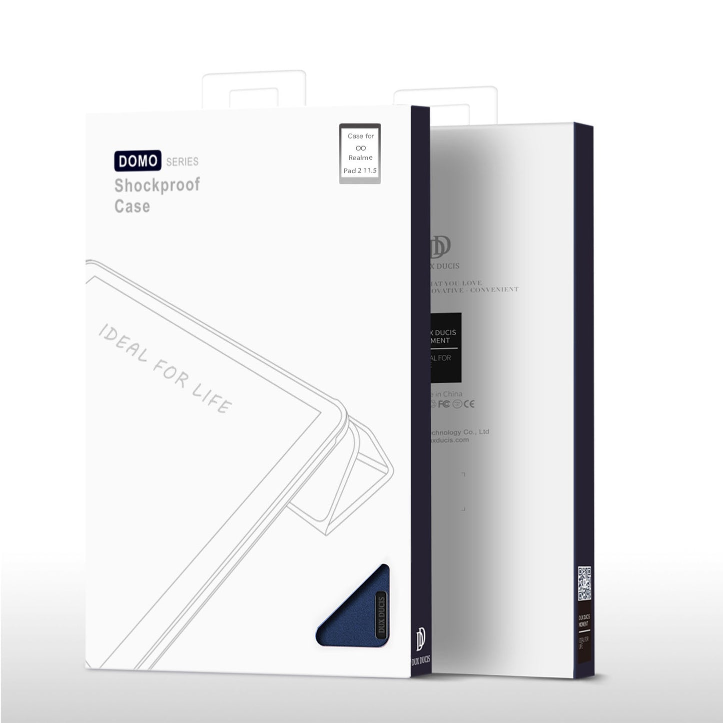 DUX DUCIS Domo Series for Realme Pad 2 PU Leather Tri-fold Stand Cover Auto Wake / Sleep Smart Tablet Case