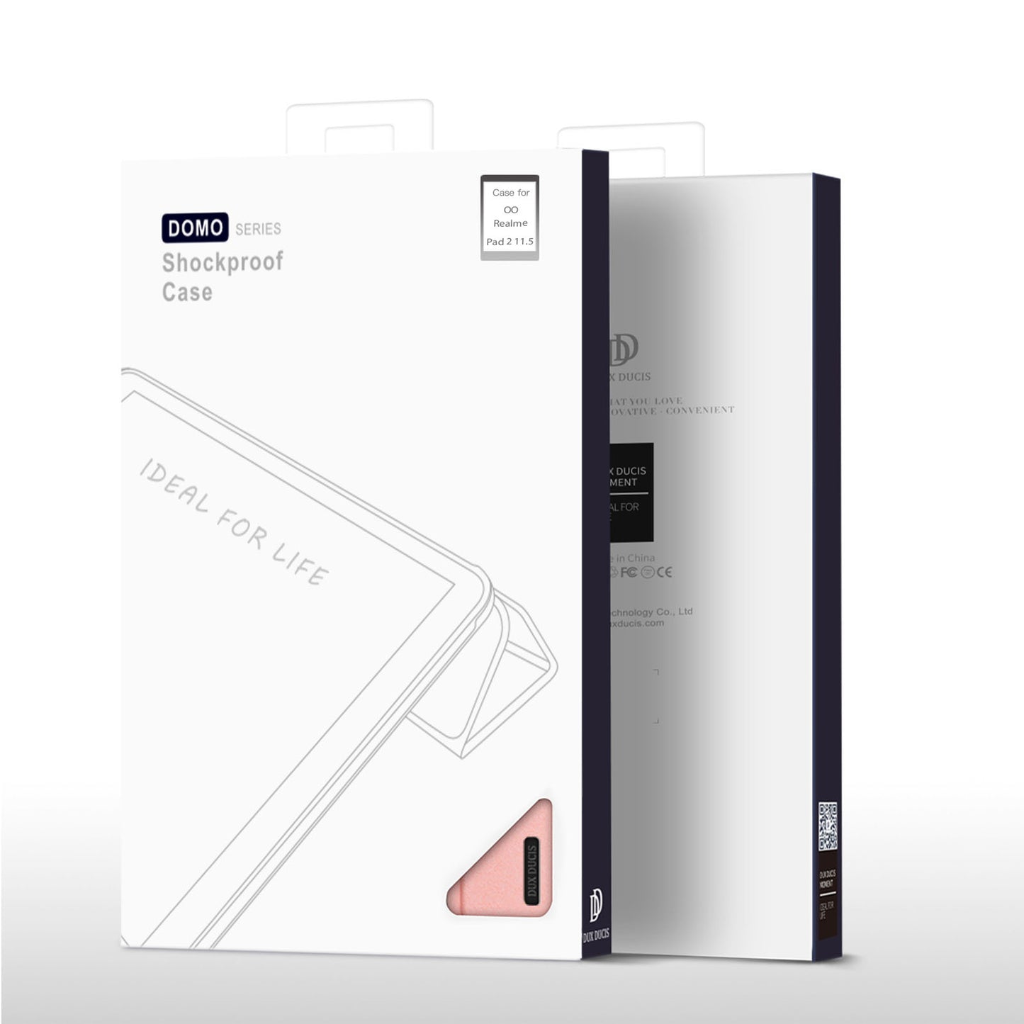 DUX DUCIS Domo Series for Realme Pad 2 PU Leather Tri-fold Stand Cover Auto Wake / Sleep Smart Tablet Case