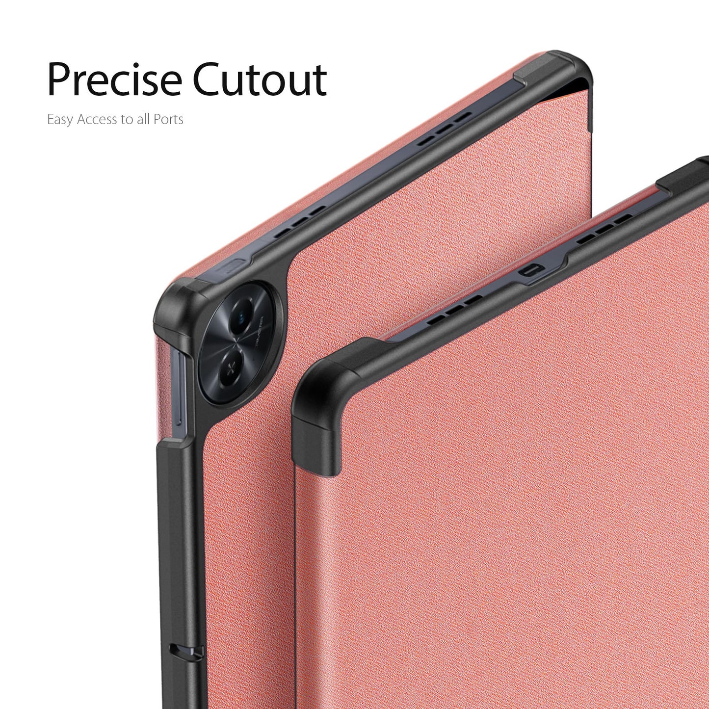 DUX DUCIS Domo Series for Realme Pad 2 PU Leather Tri-fold Stand Cover Auto Wake / Sleep Smart Tablet Case