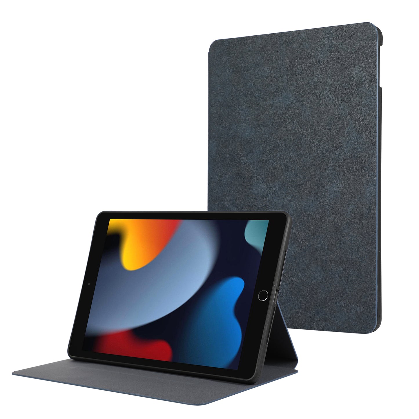 For iPad 10.2 (2021) / (2019) / (2020) PU Leather Flip Cover Anti-Dorp Auto Wake / Sleep Tablet Case with Stand