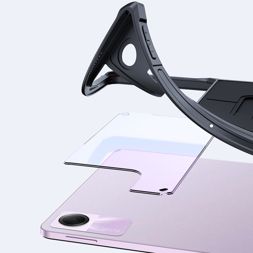 XUNDD For Xiaomi Redmi Pad SE Anti-Drop Kickstand Case TPU+Acrylic Shockproof Tablet Cover