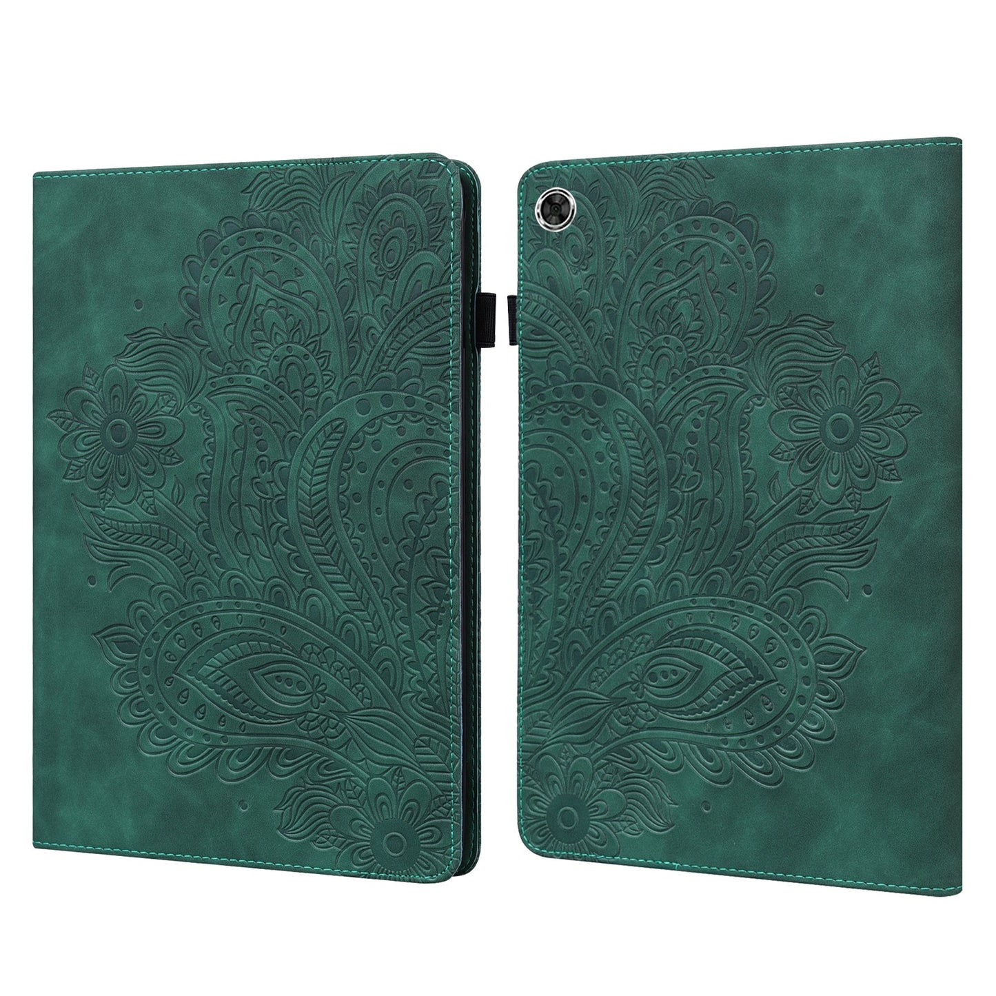 For Samsung Galaxy Tab A9 Case Flower Imprint Tablet Stand Cover