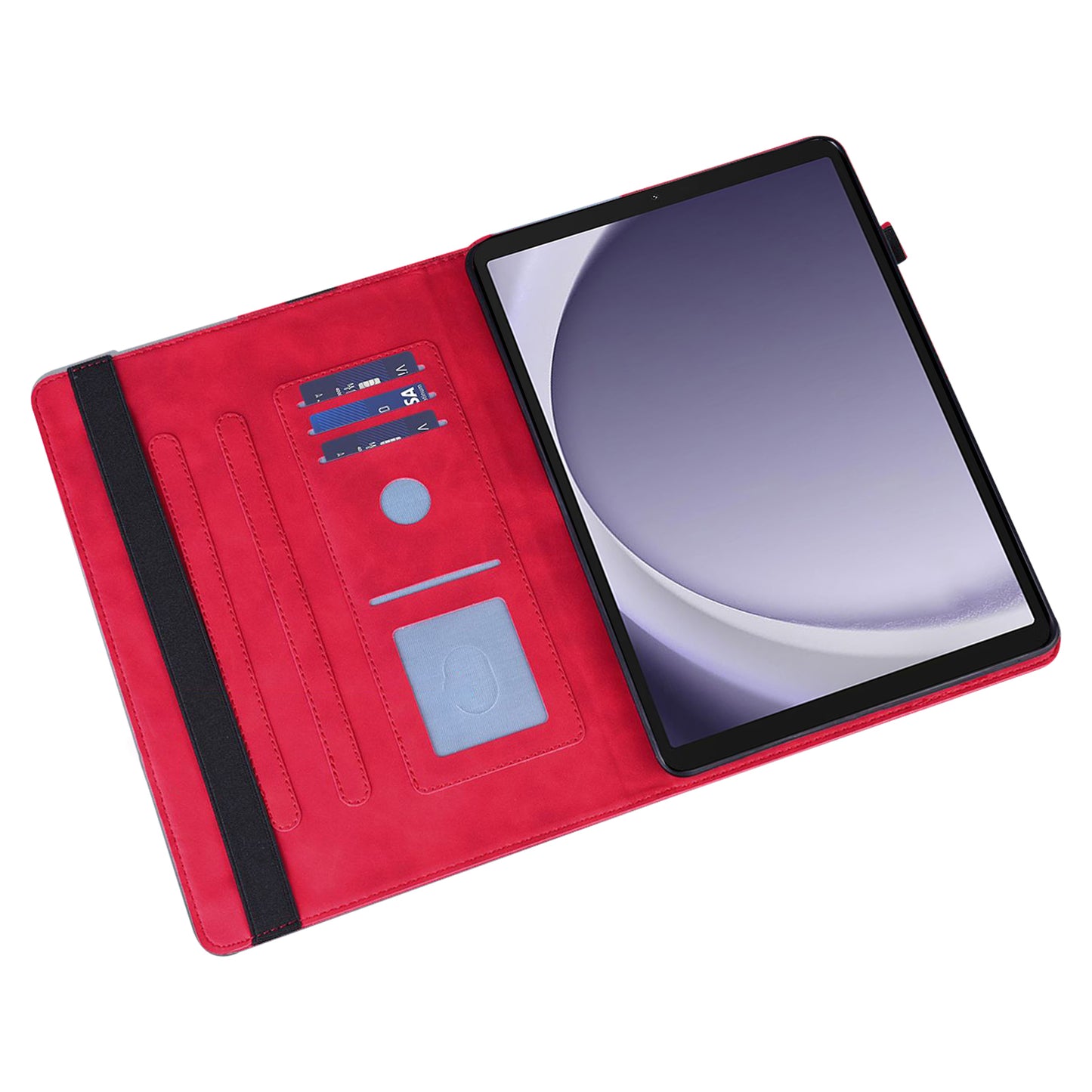 For Samsung Galaxy Tab A9 Case Flower Imprint Tablet Stand Cover