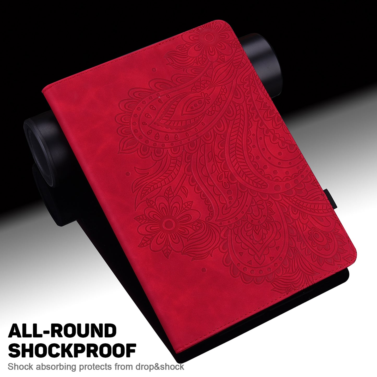 For Samsung Galaxy Tab A9 Case Flower Imprint Tablet Stand Cover