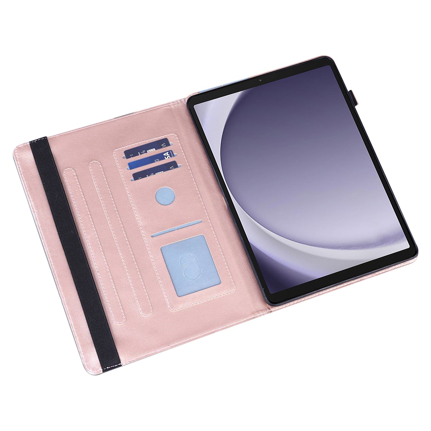 For Samsung Galaxy Tab A9 Case Flower Imprint Tablet Stand Cover