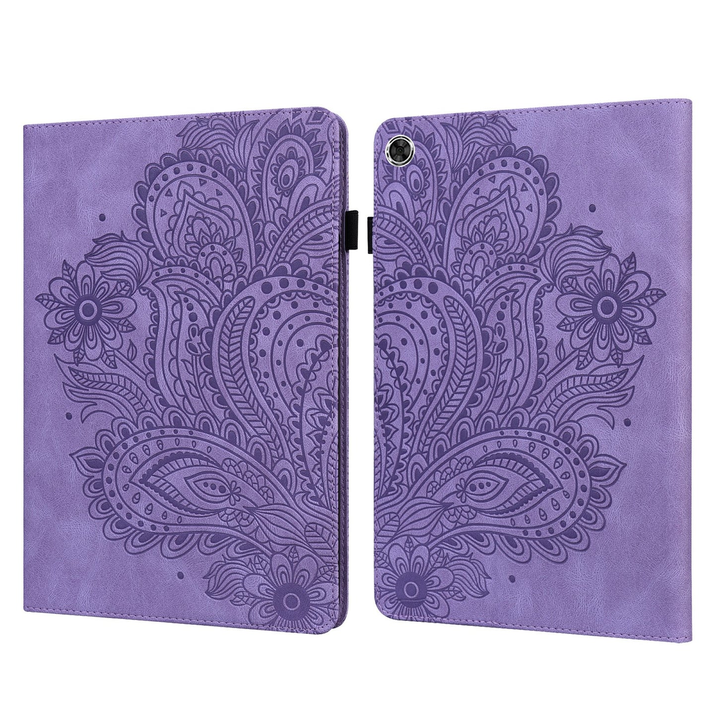 For Samsung Galaxy Tab A9 Case Flower Imprint Tablet Stand Cover