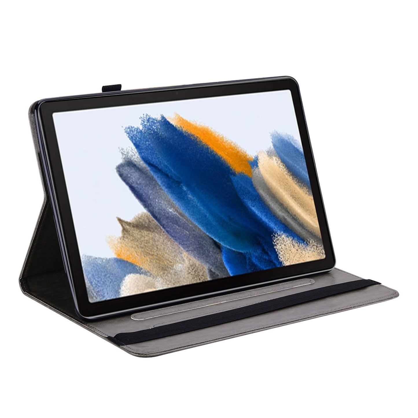 For Samsung Galaxy Tab A9+ Cover Imprinted Stand PU Leather Card Holder Tablet Case