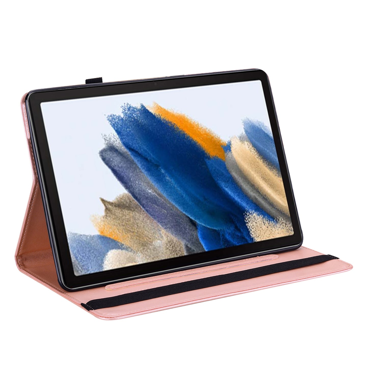 For Samsung Galaxy Tab A9+ Cover Imprinted Stand PU Leather Card Holder Tablet Case