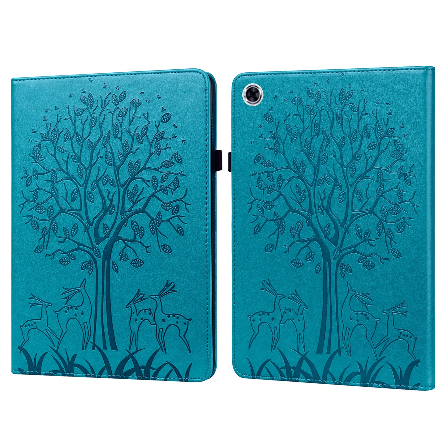 For Samsung Galaxy Tab A9+ Cover Imprinted Stand PU Leather Card Holder Tablet Case